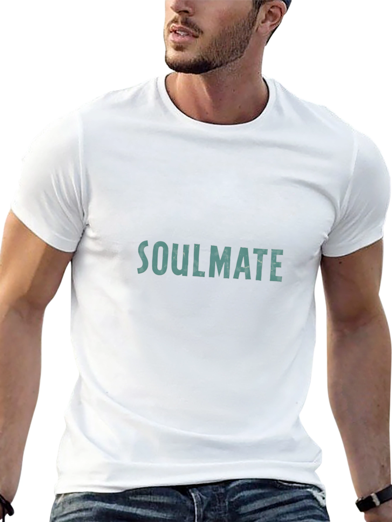 Black Soulmate Graphic Tee - Black Casual T-Shirt view 13