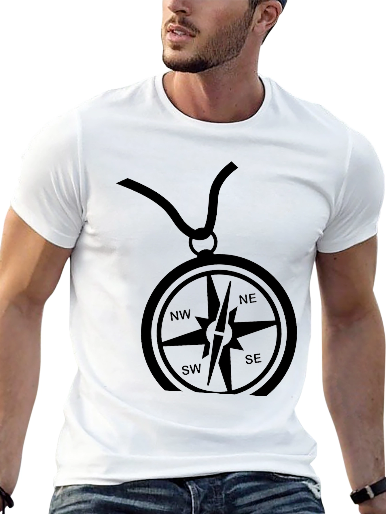 Black Compass Graphic T-Shirt - Adventure Ready! view 13