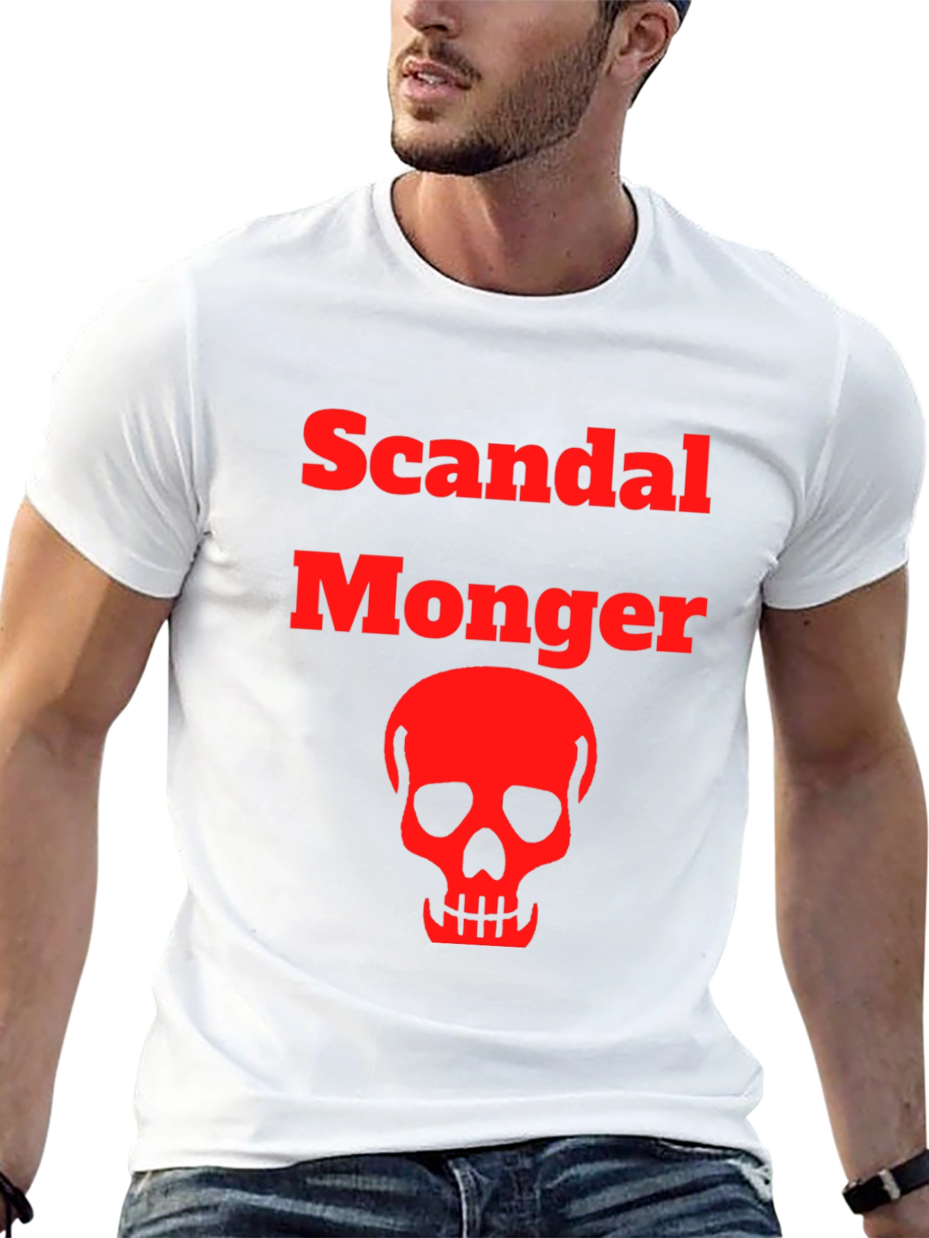Black Scandal Monger Skull Graphic Tee view 13