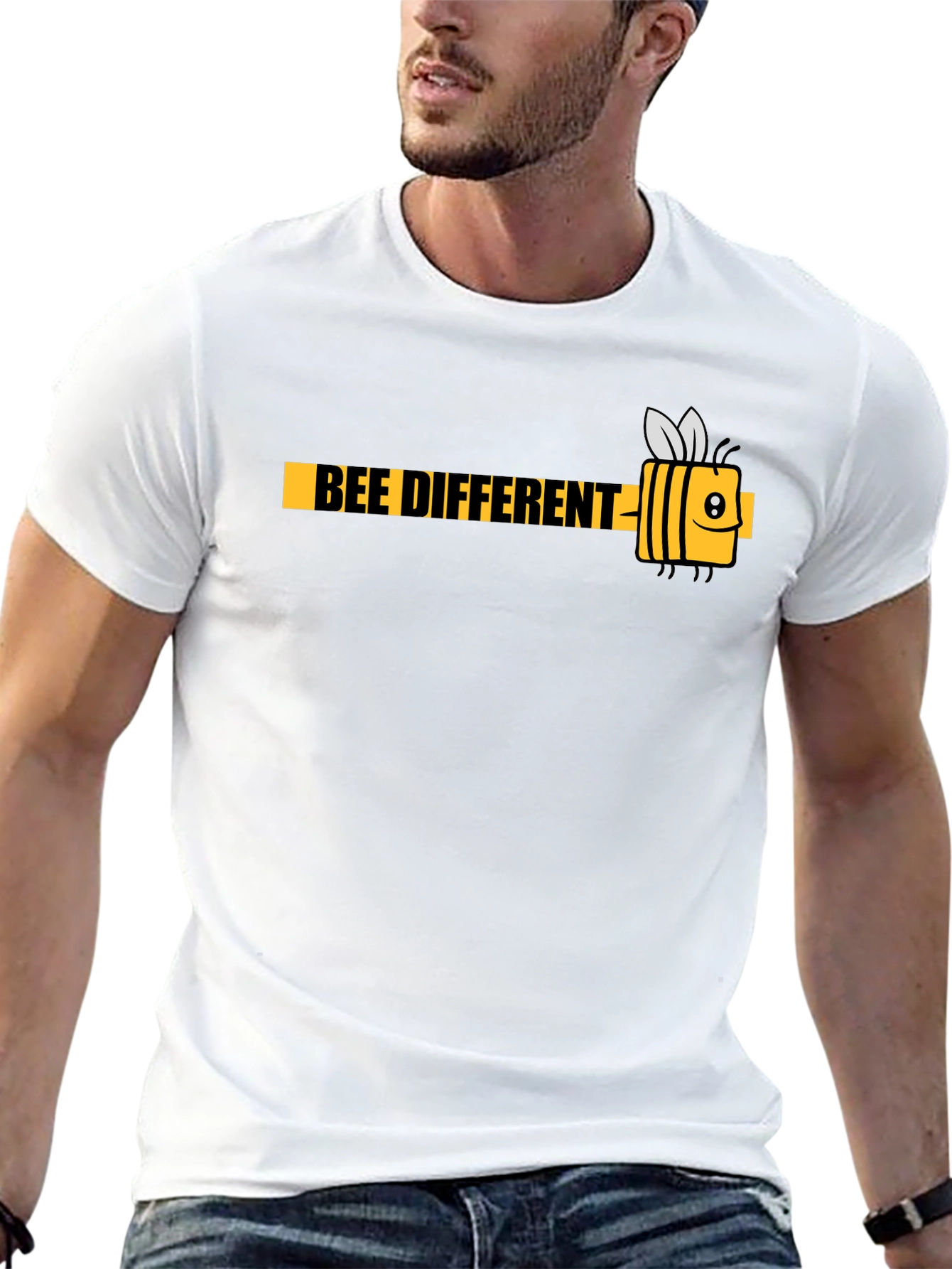 Black Bee Different Black Graphic T-Shirt - Mens view 13