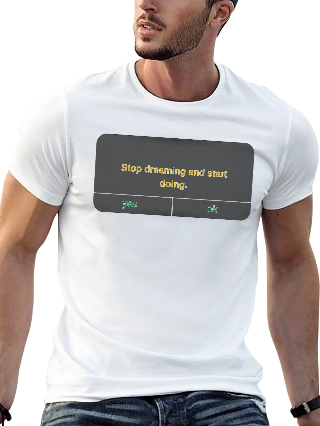 Black Stop Dreaming Start Doing T-Shirt - Motivational Tee view 13