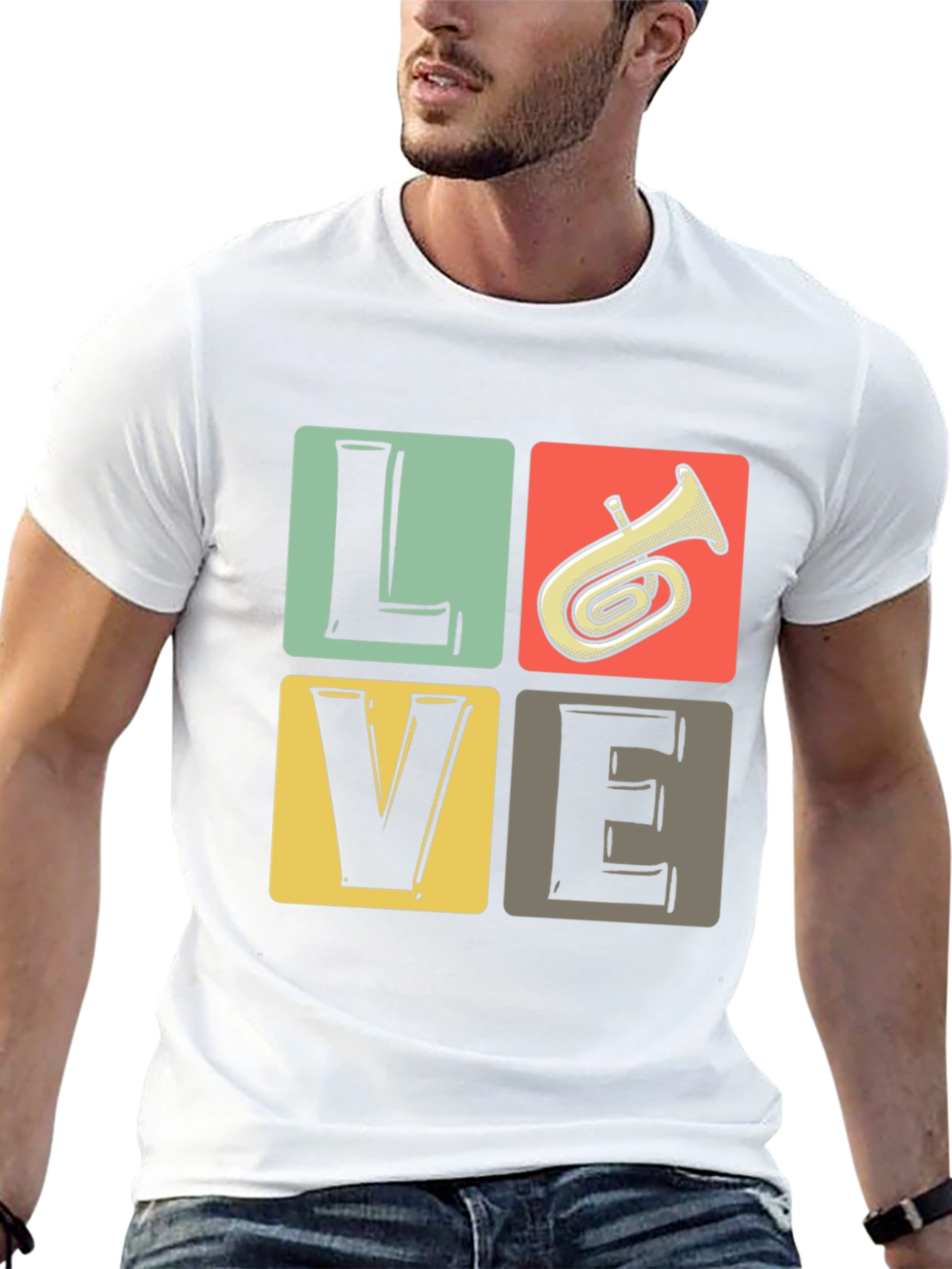 Black Love Tuba T-Shirt, Music Lover Tee view 13