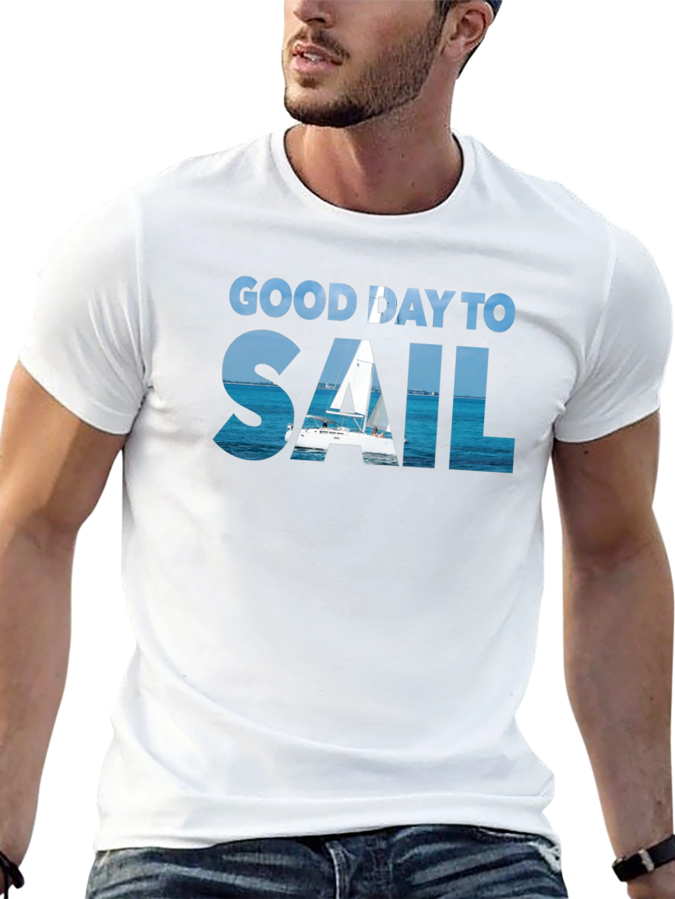 Black Good Day to Sail Graphic Tee - Soft Cotton view 13