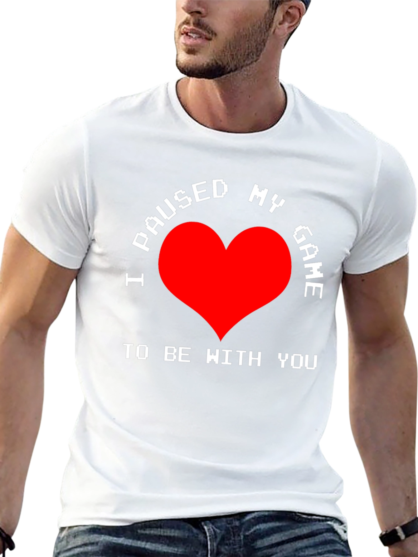 Black I Paused My Game T-Shirt - Gamer Love Tee view 13