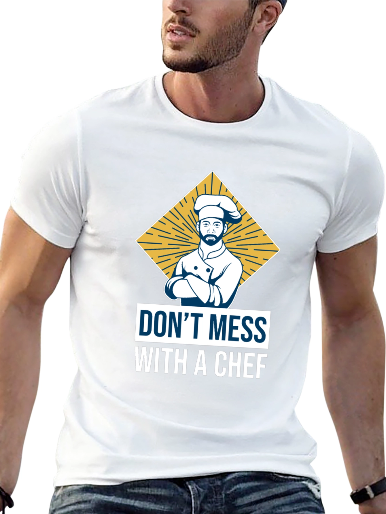 Black Don't Mess with a Chef T-Shirt view 13