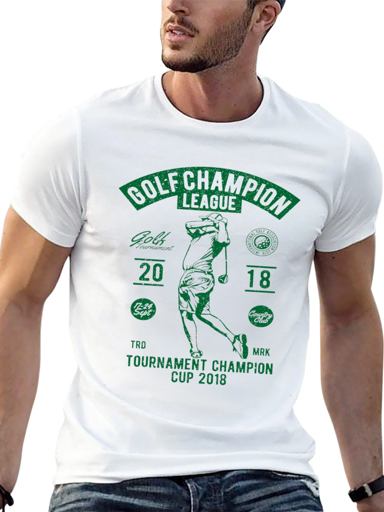 Black Golf Champion League T-Shirt view 13