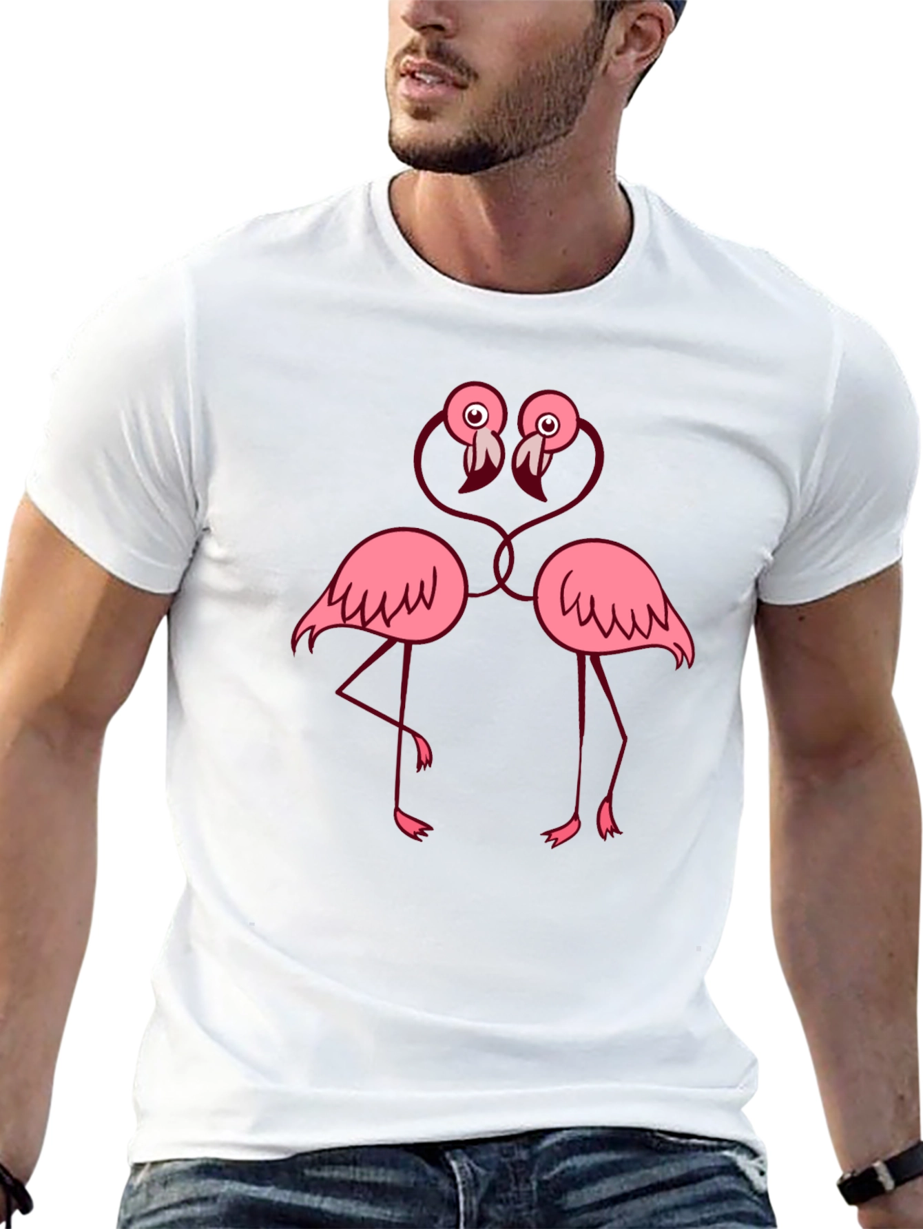 Black Fun Flamingo Lovers T-Shirt - Black view 13