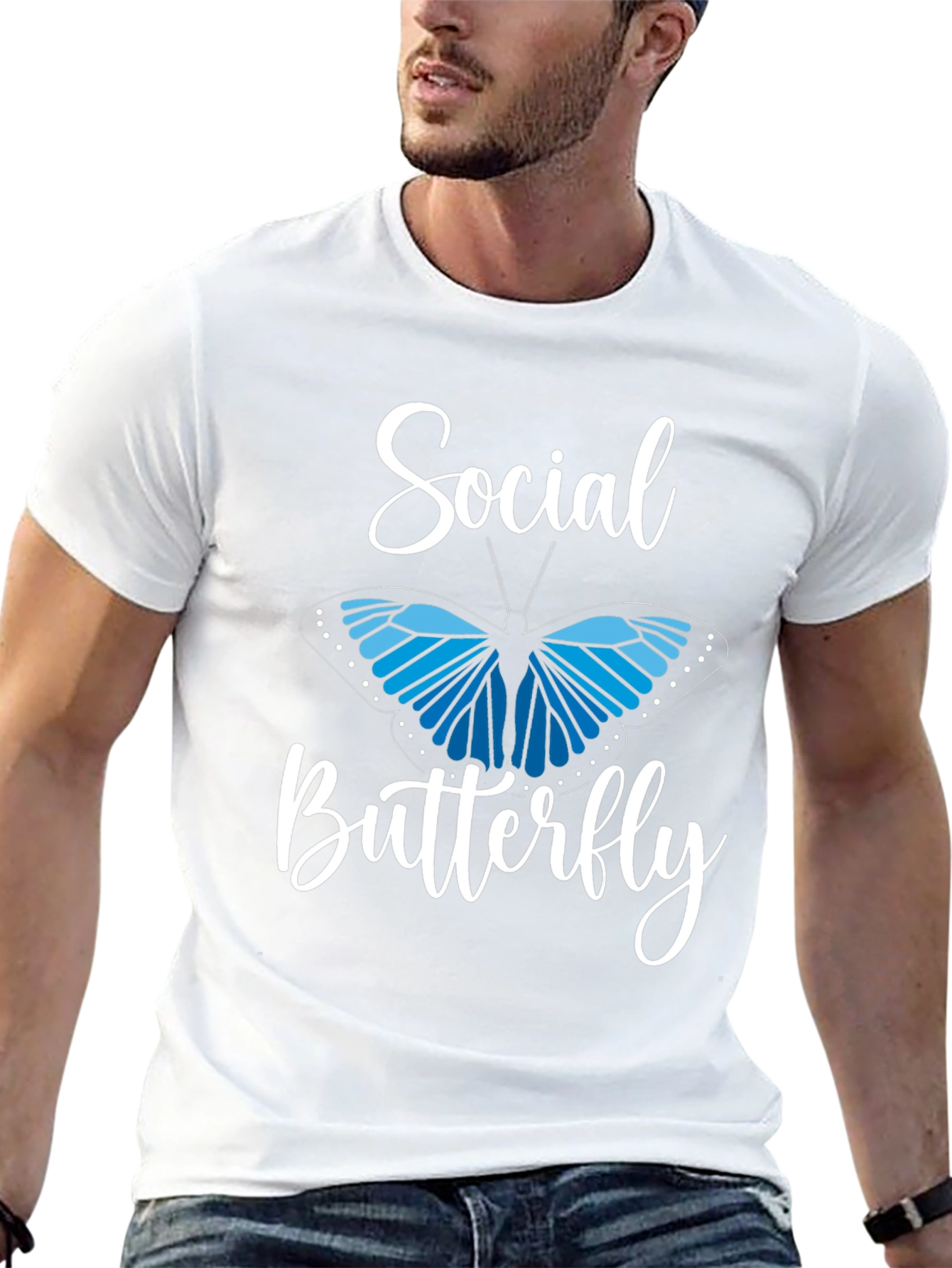 Black Social Butterfly Graphic Tee - Black view 13