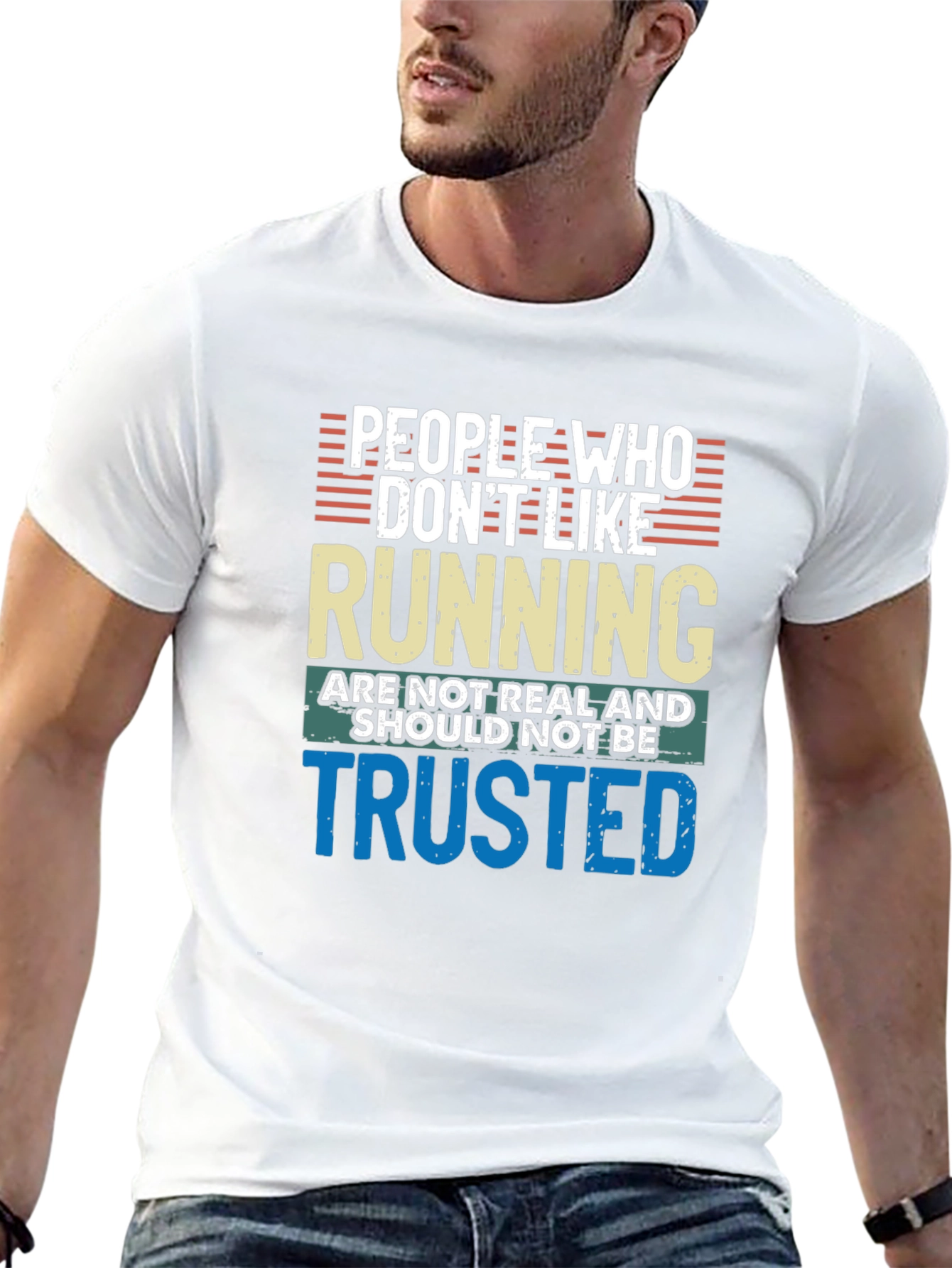Black Funny Running T-Shirt - People Who Don't Like Running view 13