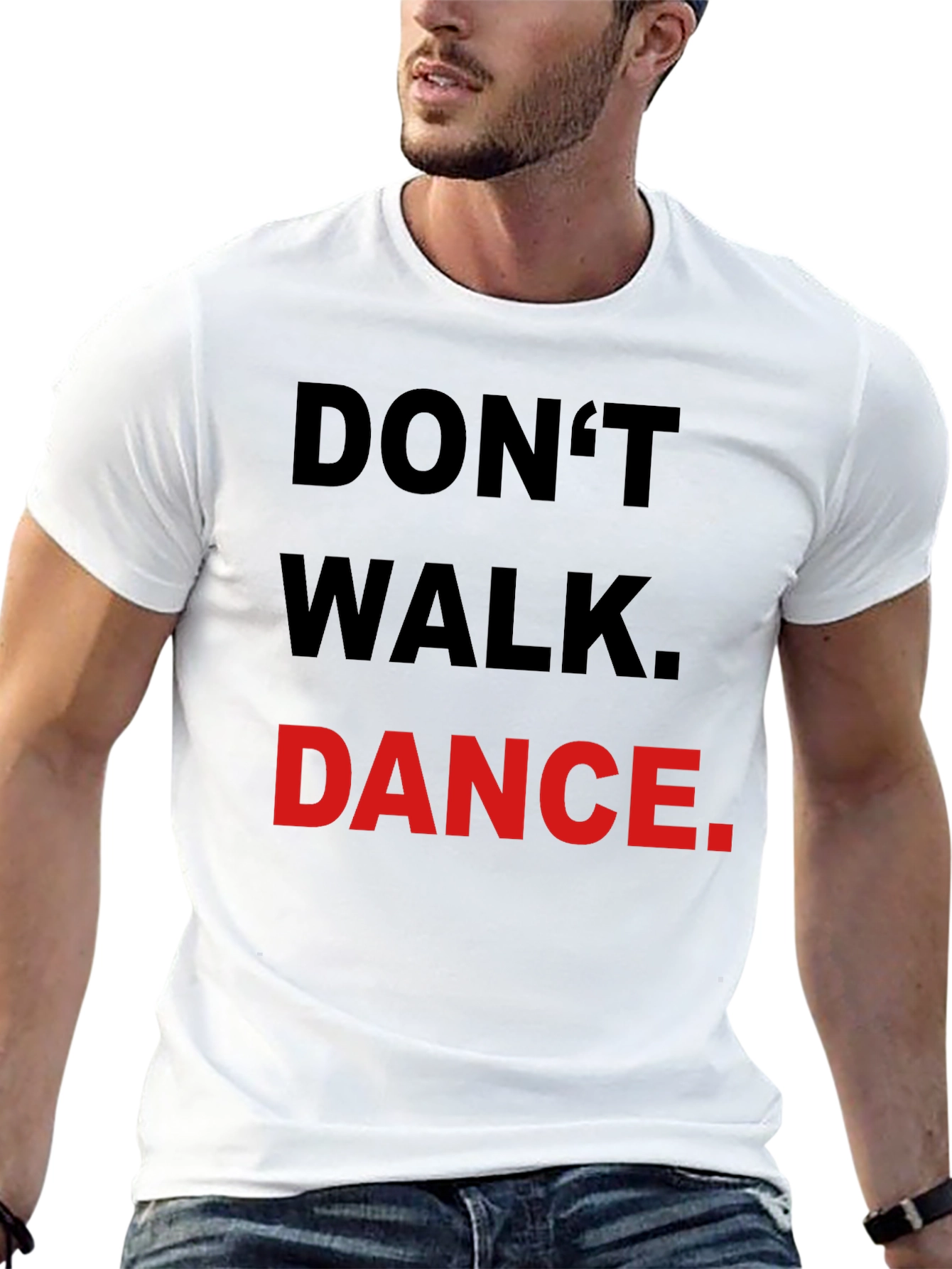 Black Don't Walk Dance T-Shirt - Black Crew Neck Tee view 13