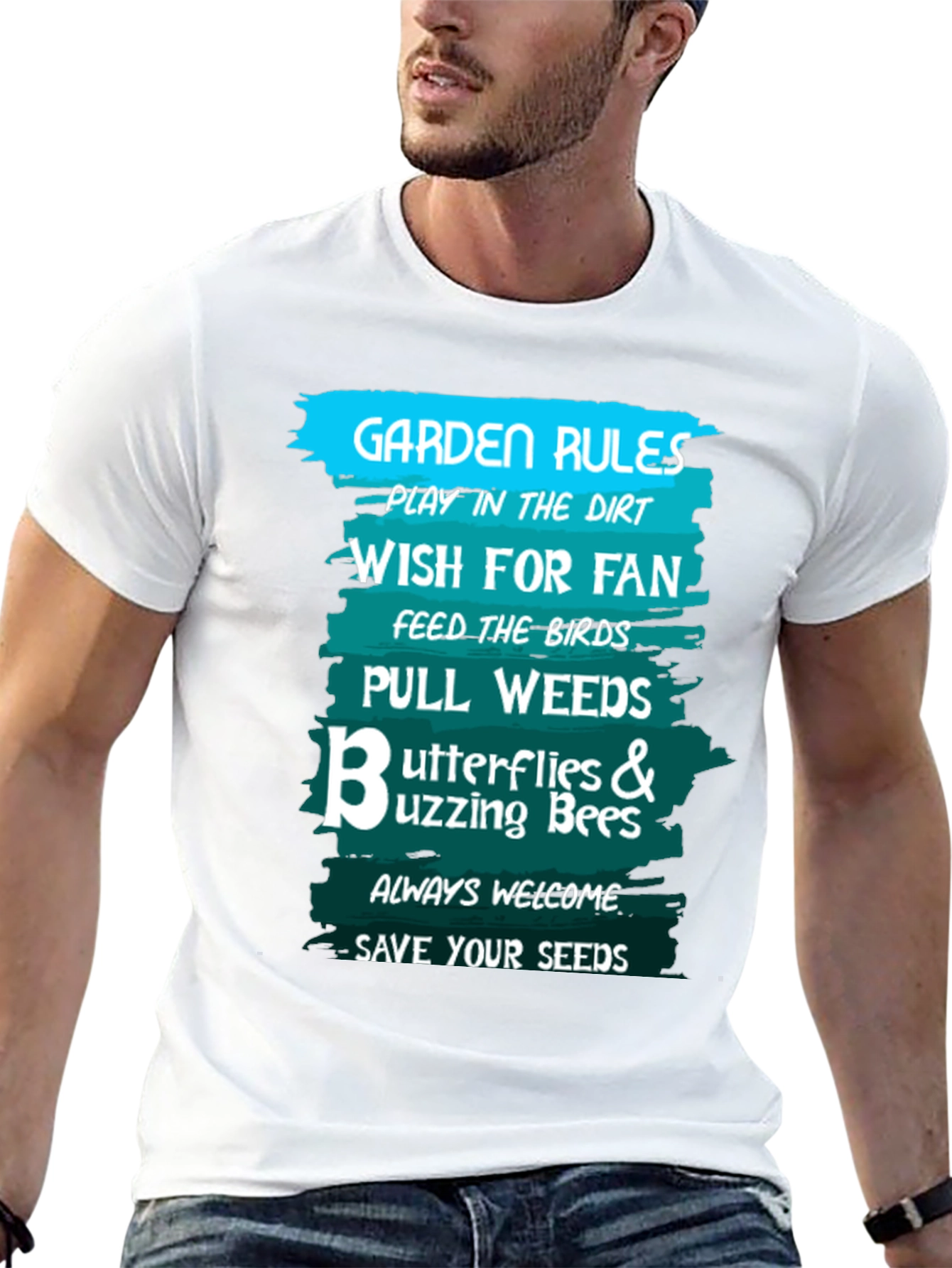 Black Garden Rules Graphic Tee view 13