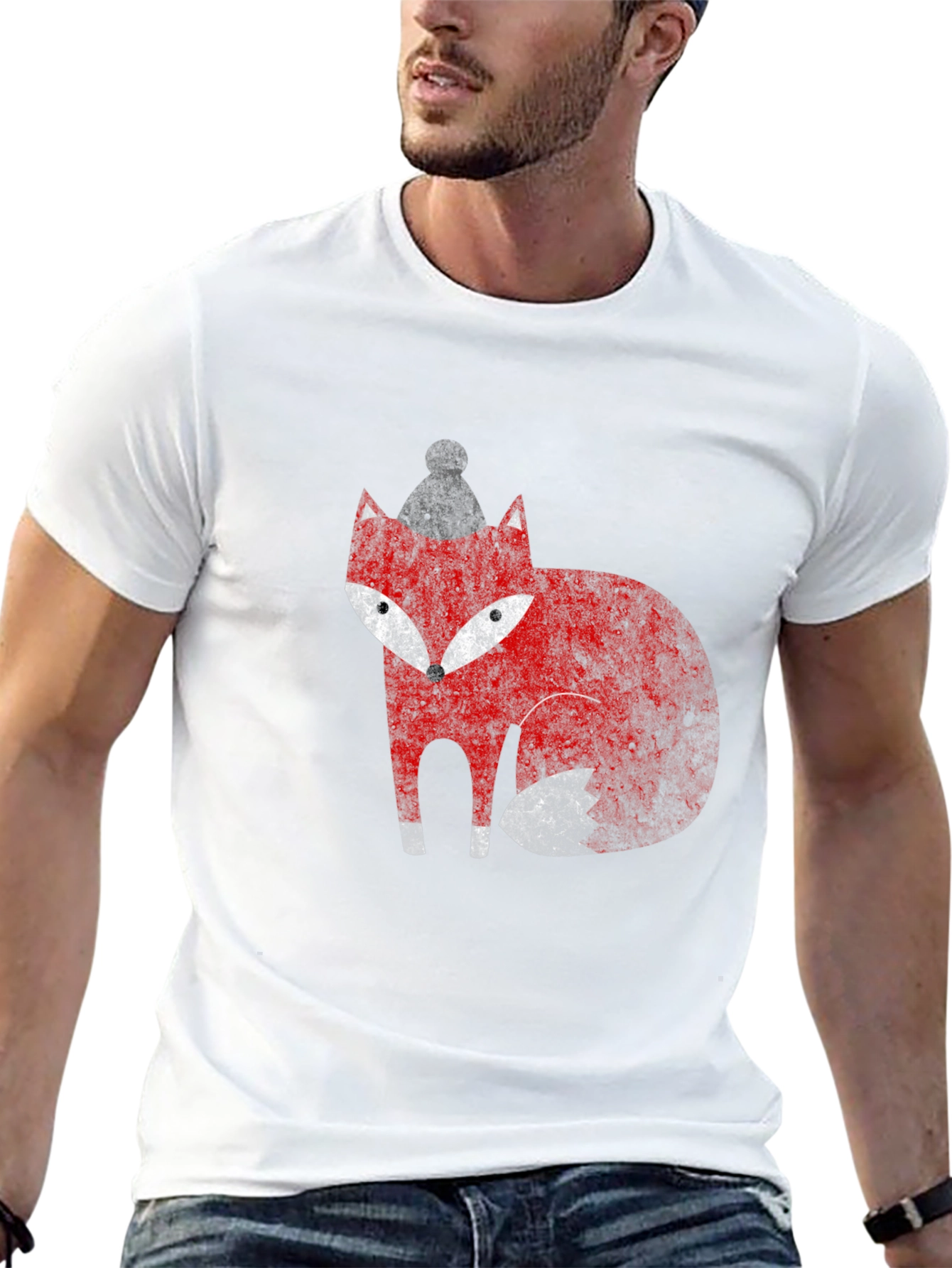 Black Fox Graphic Tee - Stylish Crew Neck T-Shirt view 13
