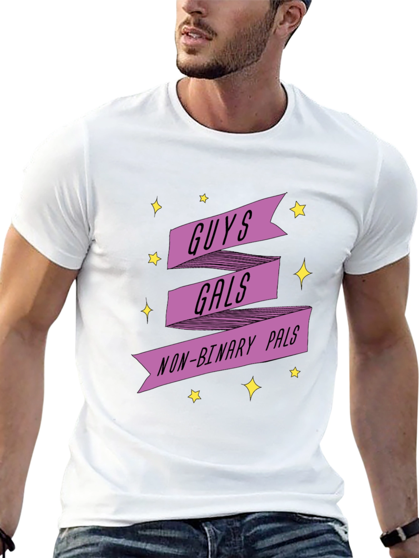 Black Guys Gals Non-Binary Pals Graphic Tee view 13