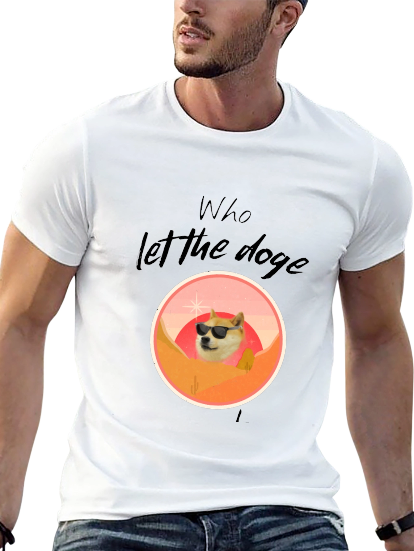Black Who Let The Doge Out T-Shirt view 13
