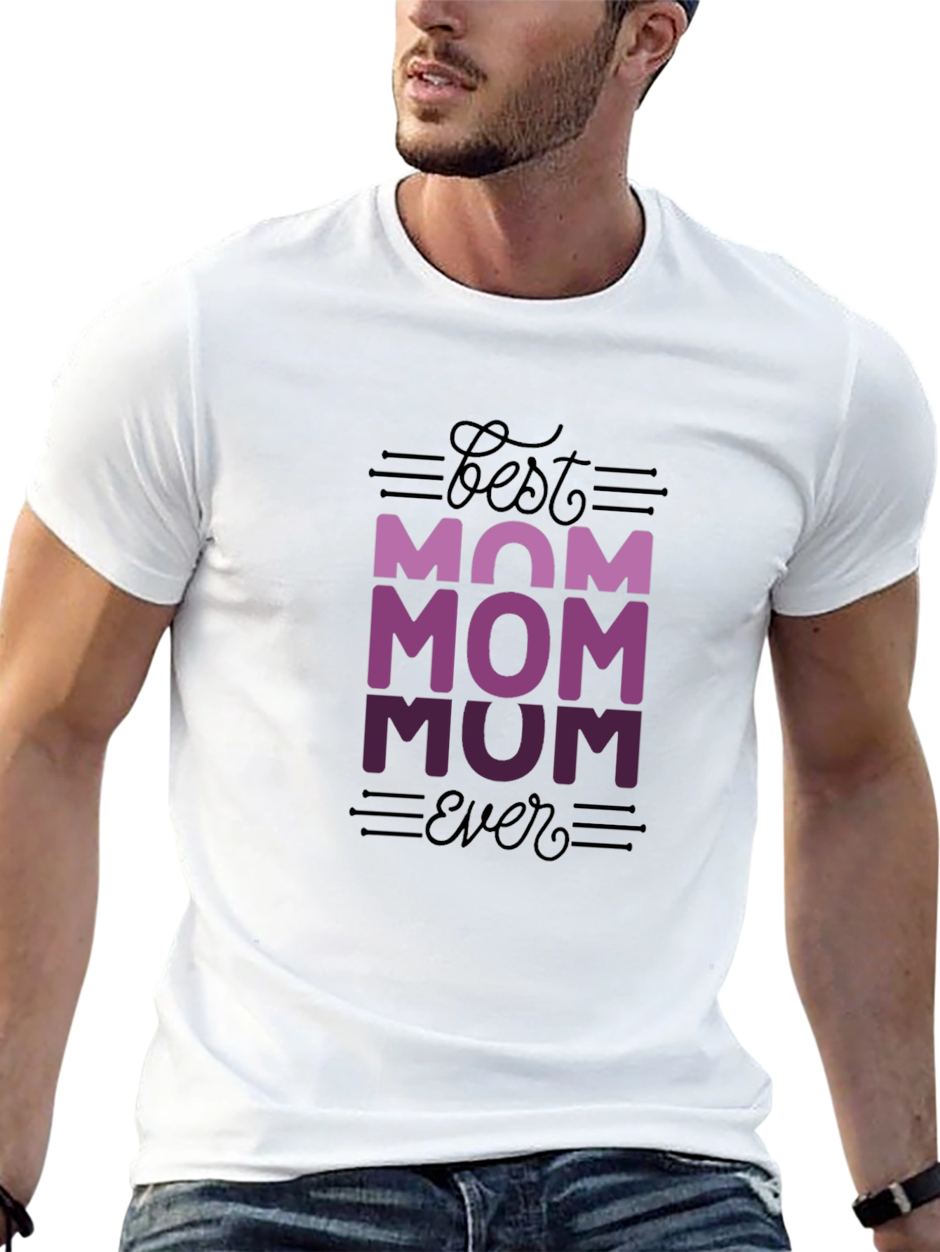 Black Best Mom Ever Graphic T-Shirt view 13