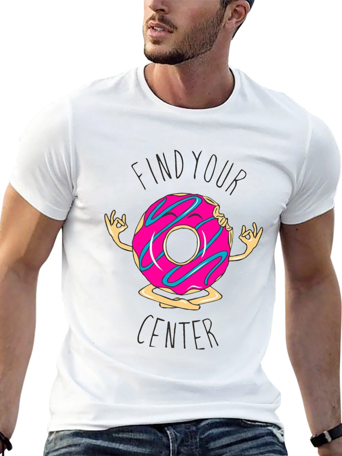 Black Zen Donut T-Shirt: Find Your Center in Comfort! view 13