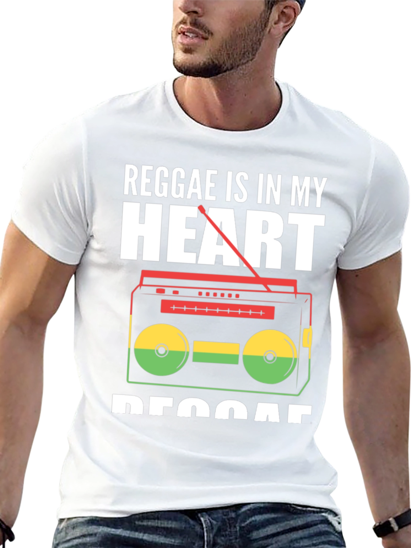 Black Reggae Is In My Heart Music T-Shirt view 13