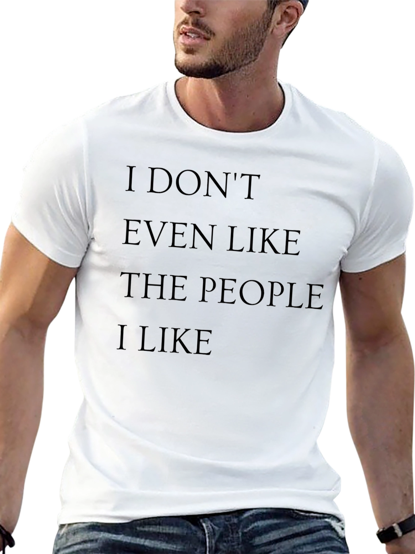 Black I Don't Even Like The People I Like Graphic Tee view 13