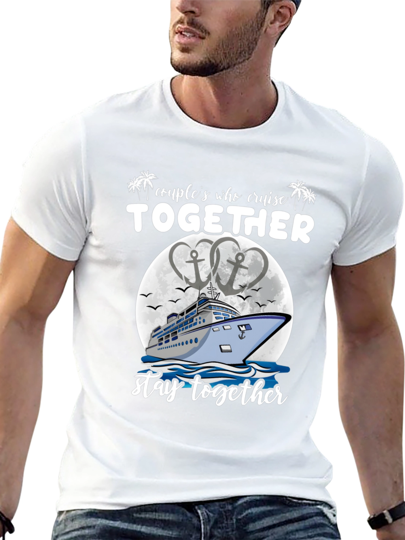 Black Couples Cruise Together T-Shirt view 13