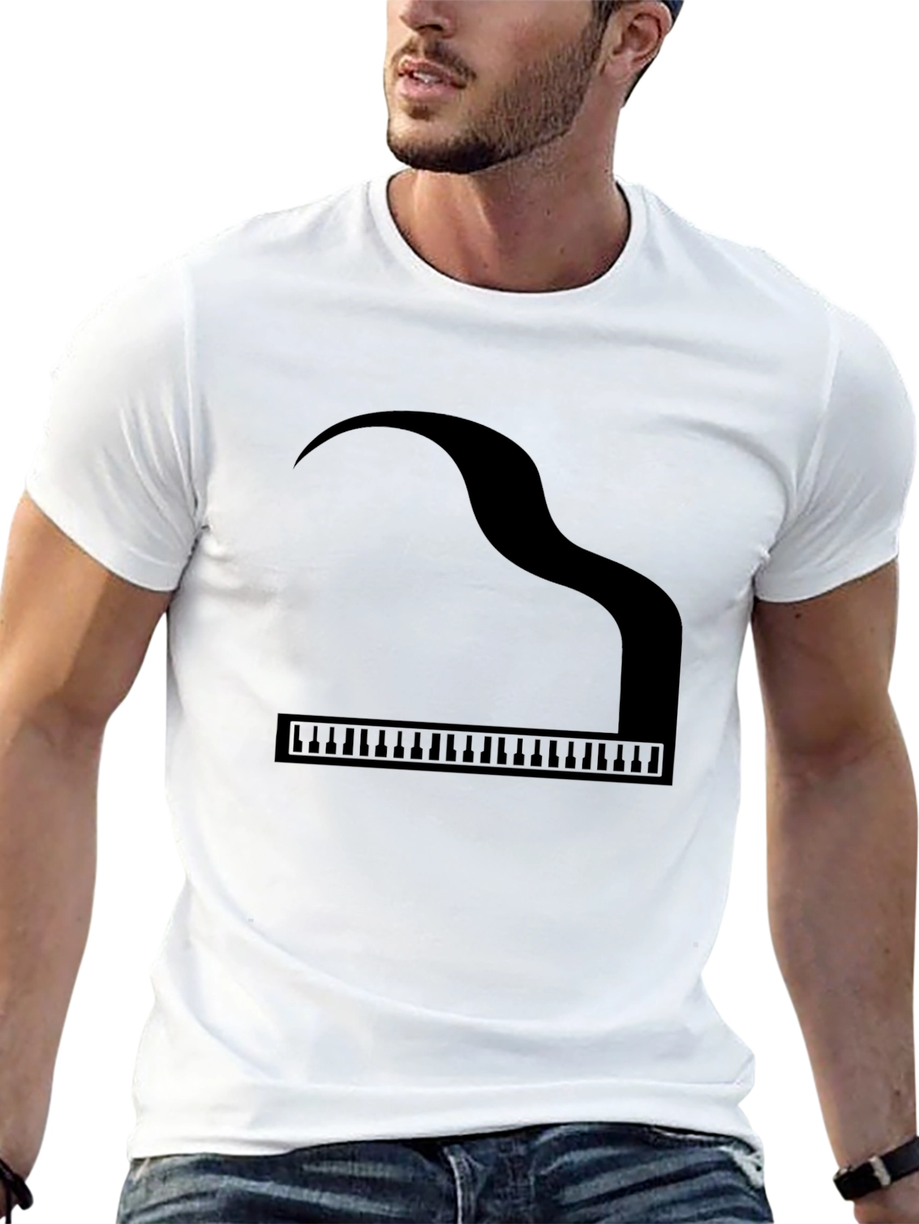 Black Piano Graphic Tee - Classic Black view 13