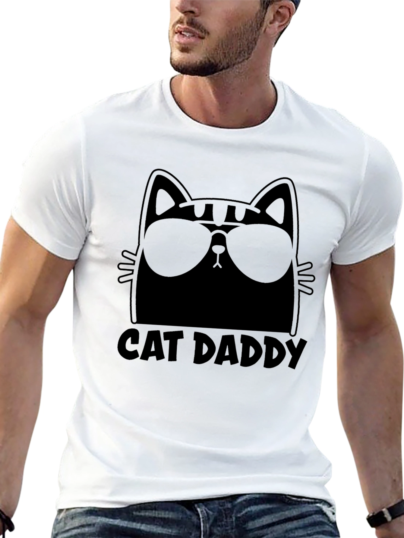 Black Cool Cat Daddy Graphic Tee view 13