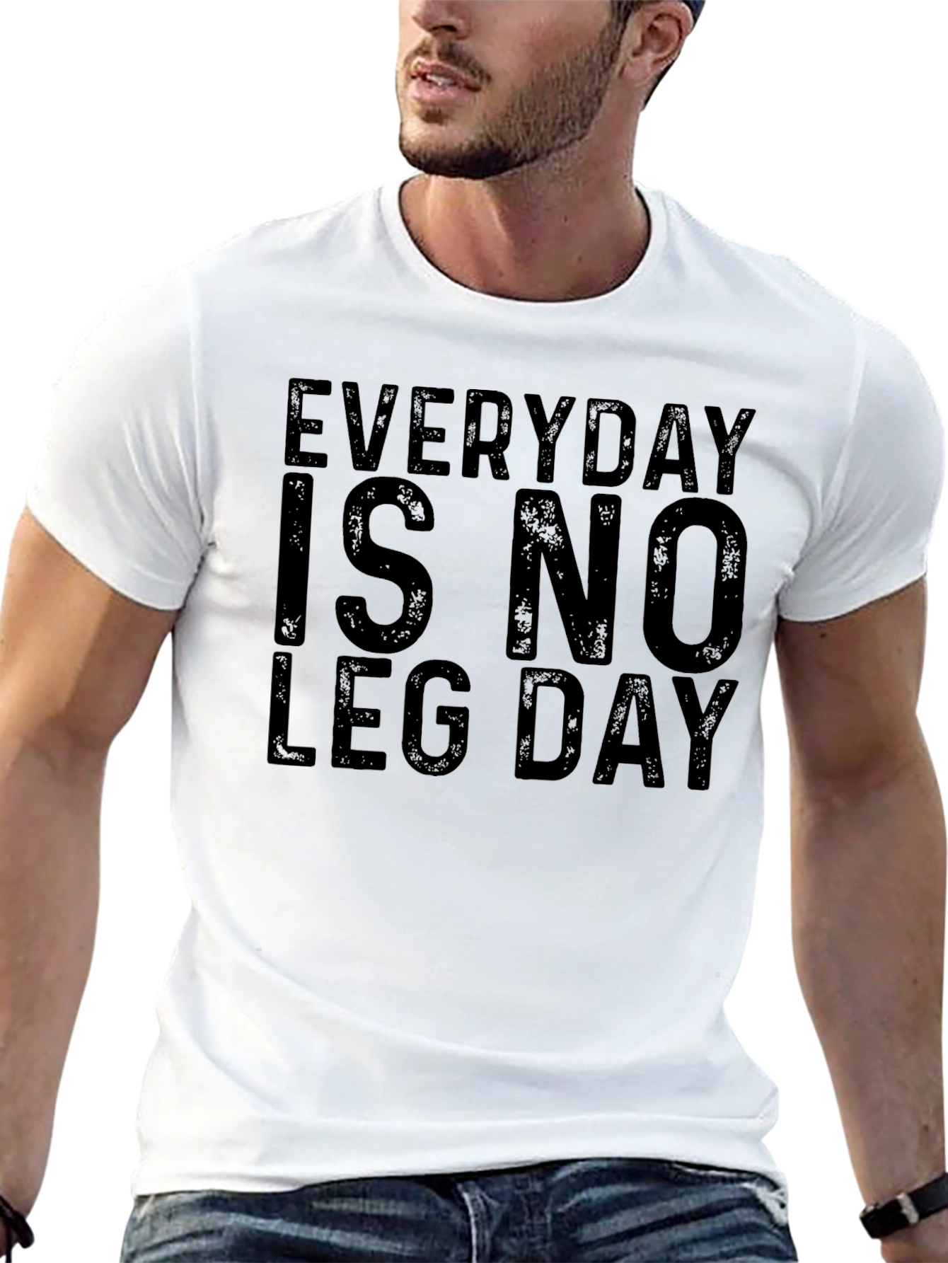 Black Everyday is No Leg Day - Black T-Shirt view 13
