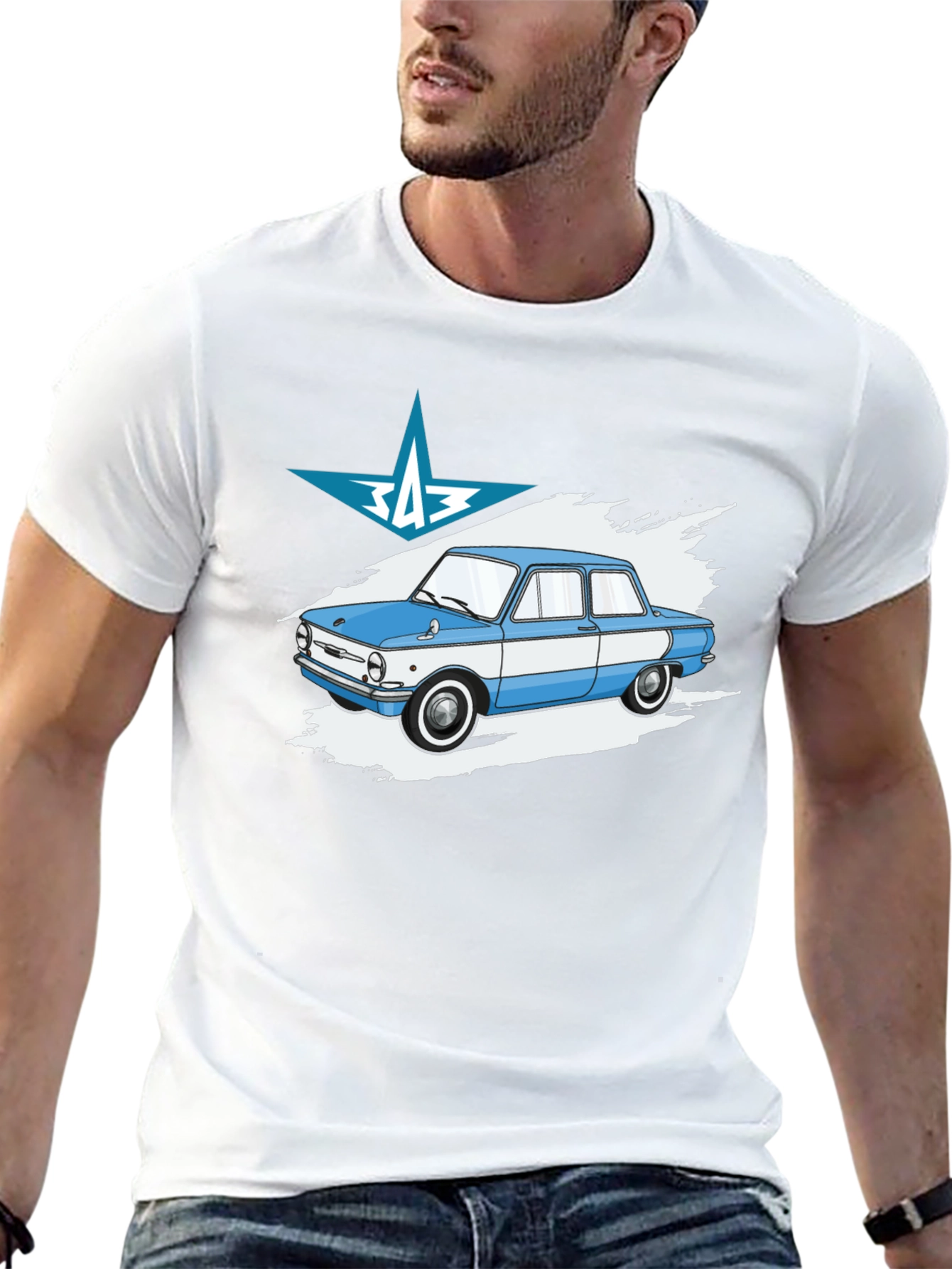 Retro Car T-Shirt - ZAZ Zaporozhets Graphic Tee - 13