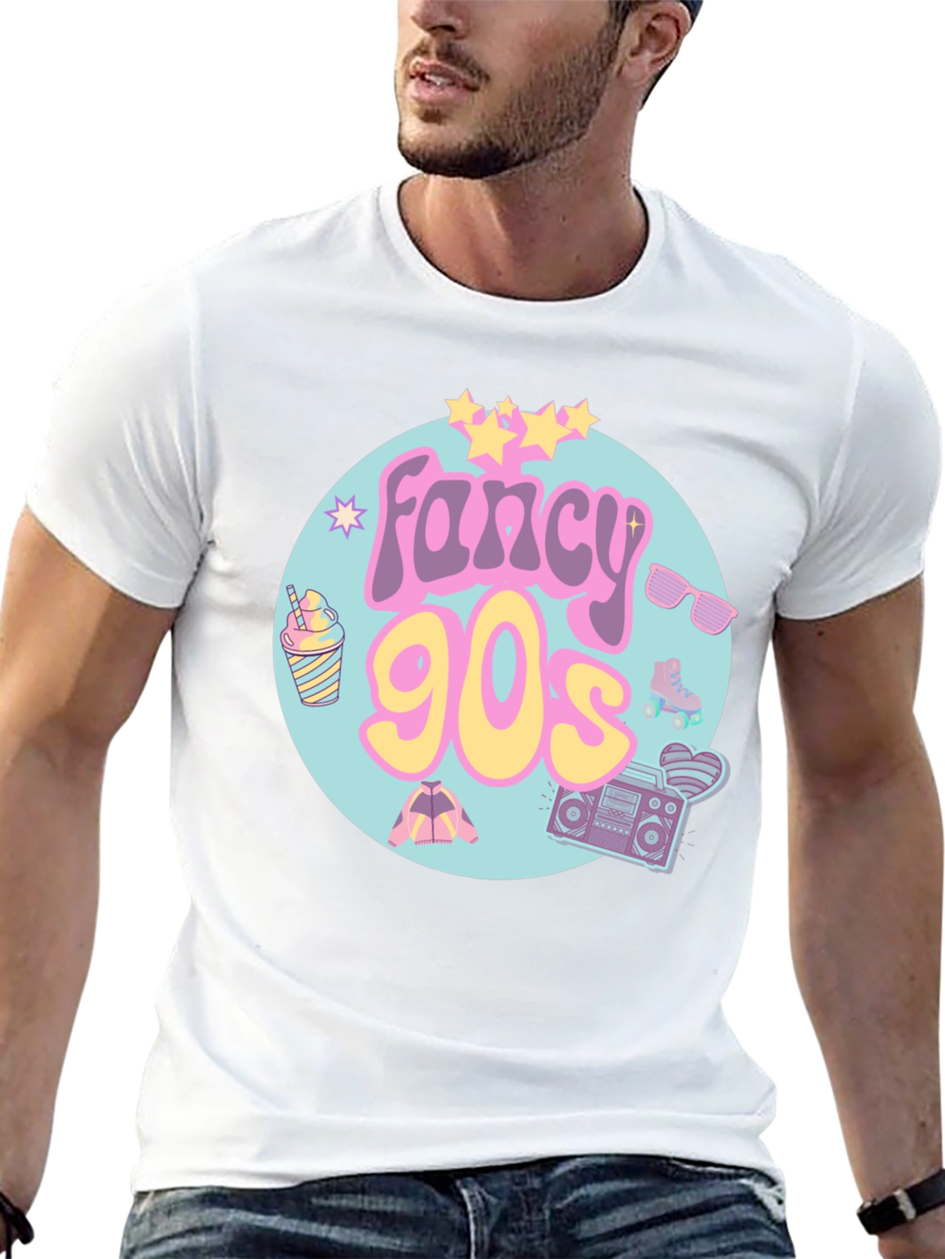 Black Fancy 90s Graphic Tee - Retro Style view 13