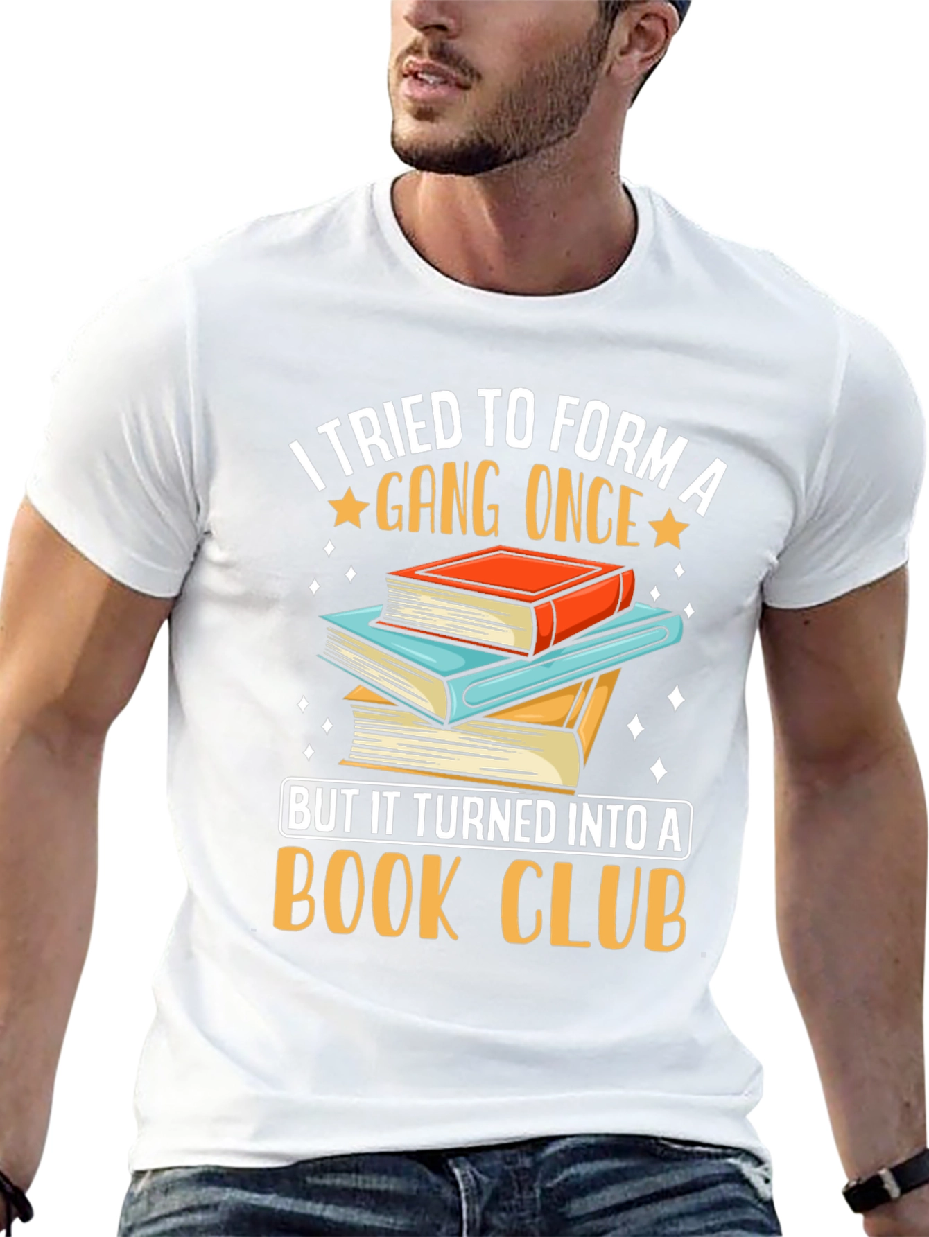 Black Funny Book Club T-Shirt, Gang Turned Book Club Tee view 13