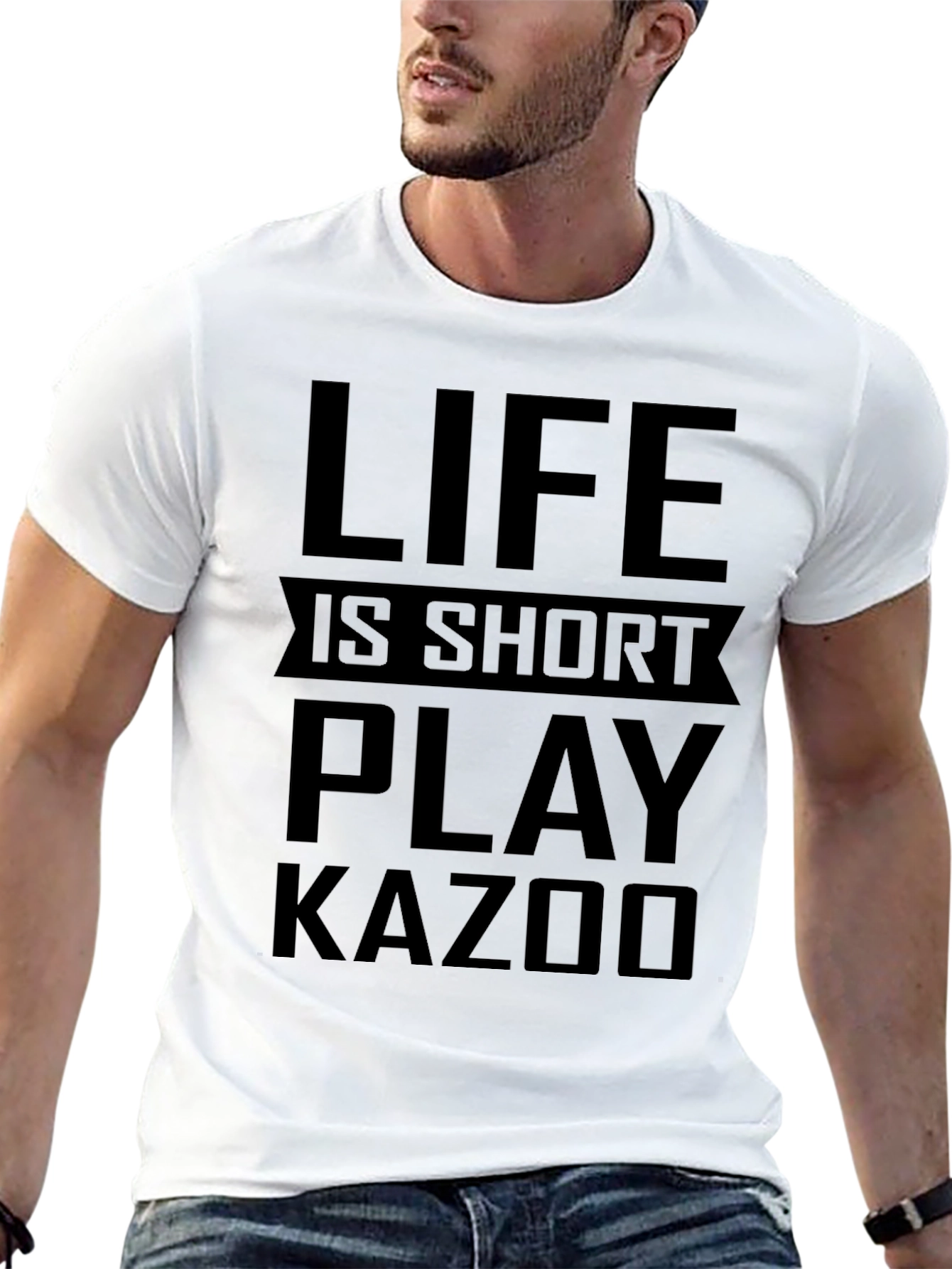 Black Life is Short Play Kazoo T-Shirt - Novelty Tee view 13