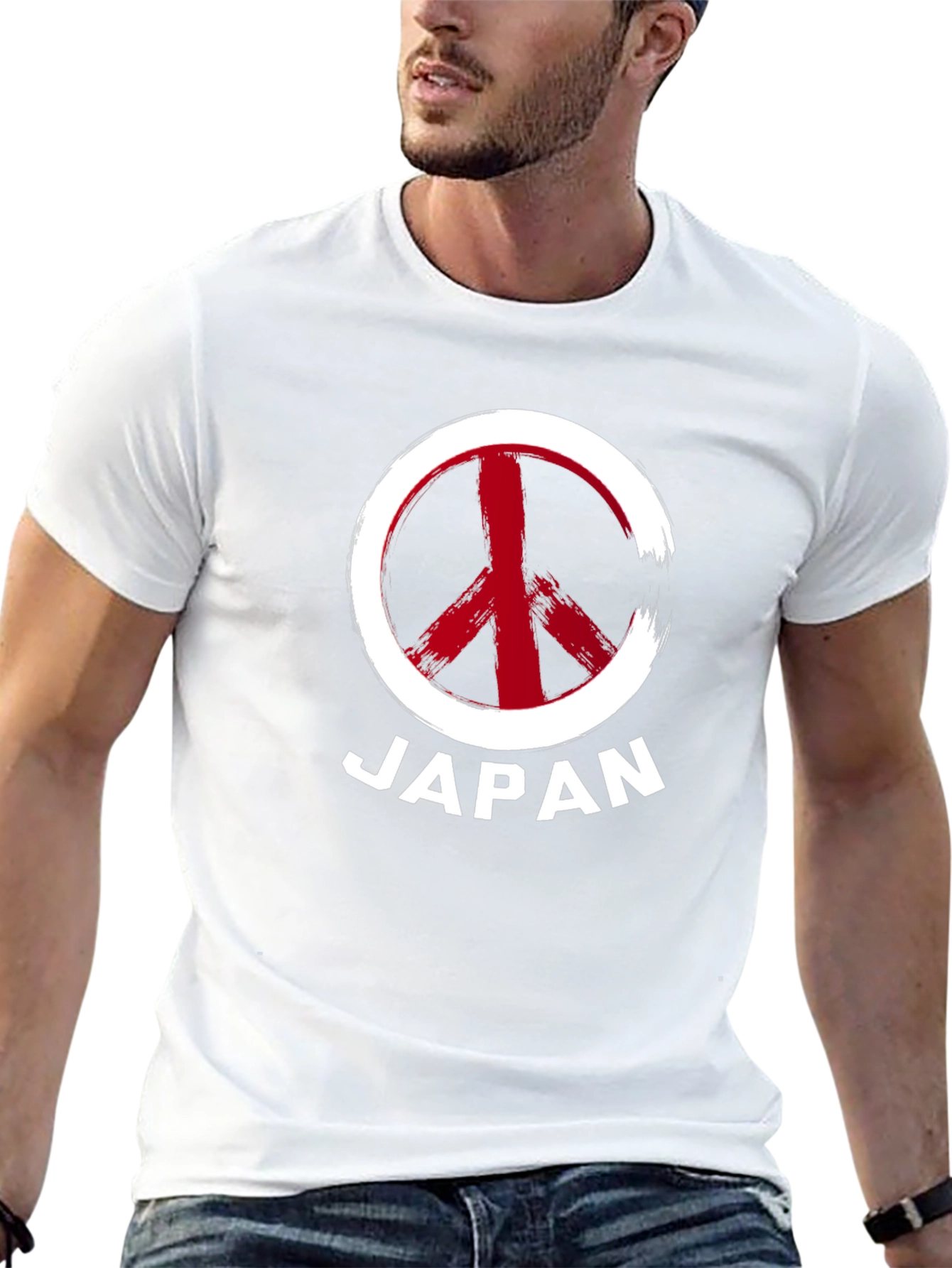 Black Japan Peace Sign Graphic Tee - Stylish Comfort view 13