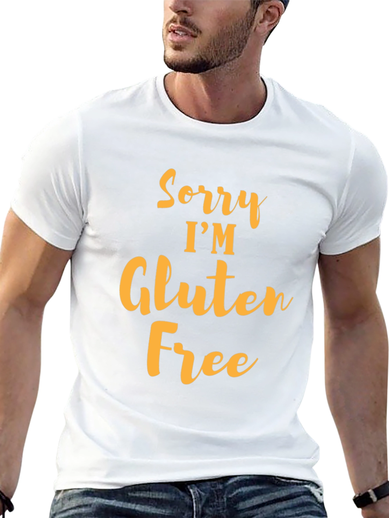 Black Sorry I'm Gluten Free Black T-Shirt view 13