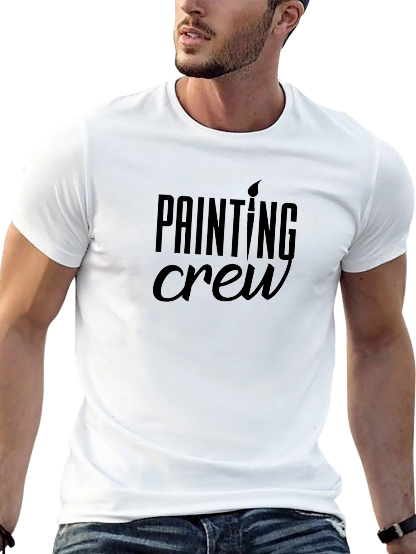 Black Painting Crew Black Graphic Tee view 13