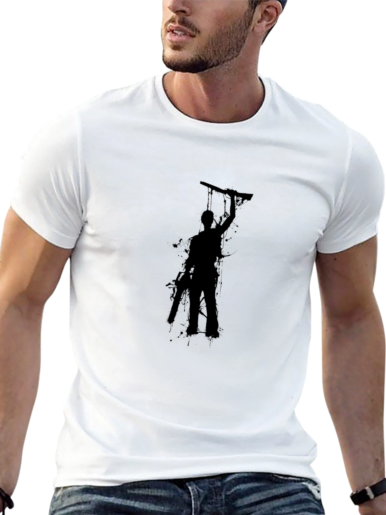 Black Silhouette Graphic Tee - Evil Dead Inspired view 13