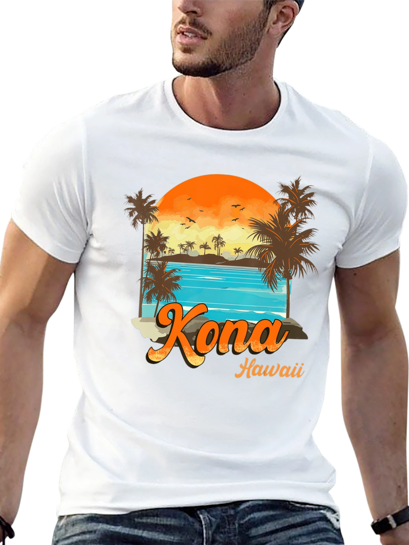 Kona Hawaii Graphic T-Shirt - Island Vibes Tee - 13