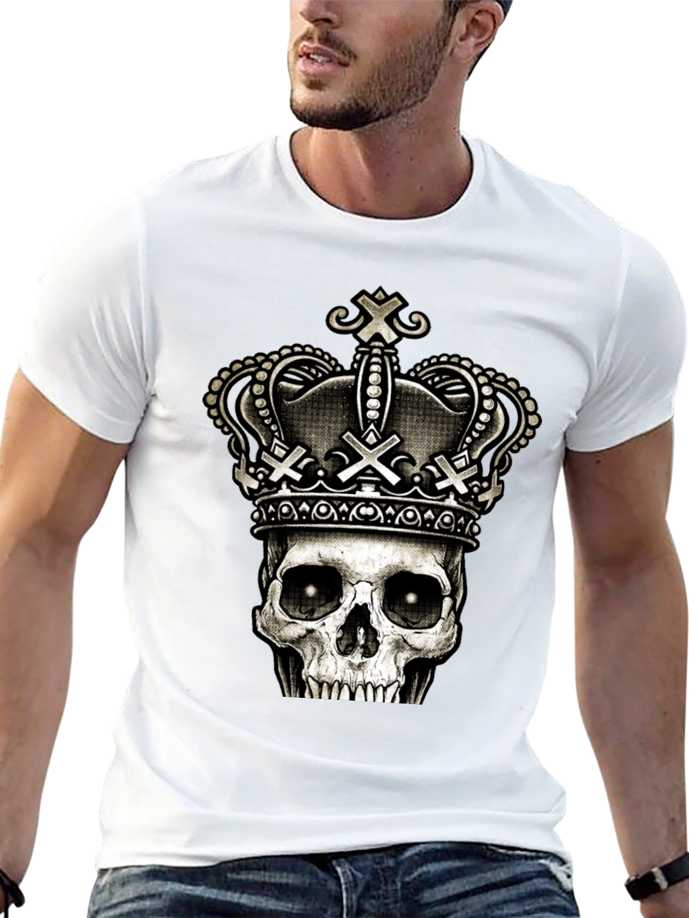 Black Skull King T-Shirt - Grim Style view 13