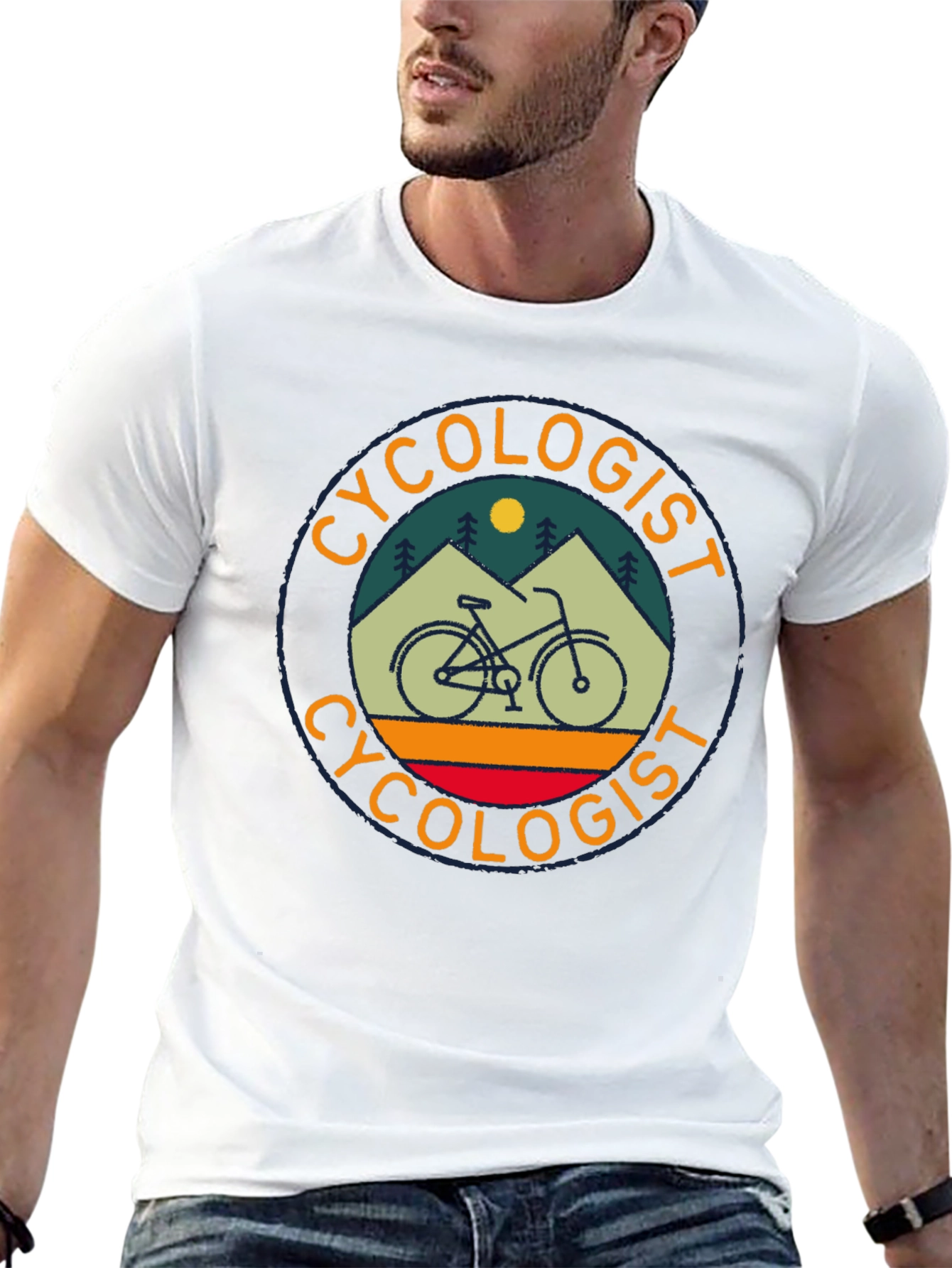 Black Cycologist T-Shirt - Bike Lover Tee view 13