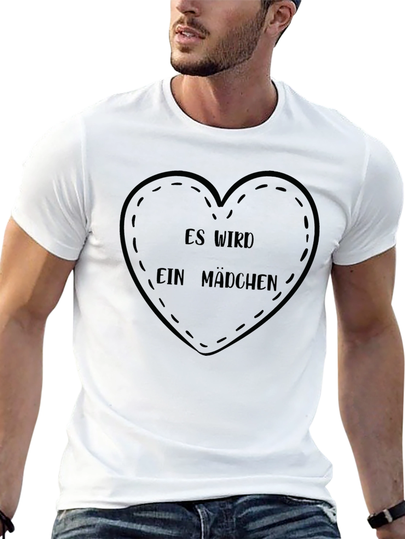 Black Es Wird Ein Madchen T-Shirt - Baby Announcement Tee view 13