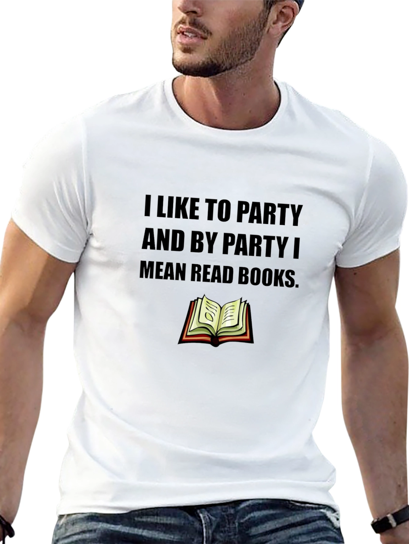 Black Party Means Books Black Graphic Tee view 13