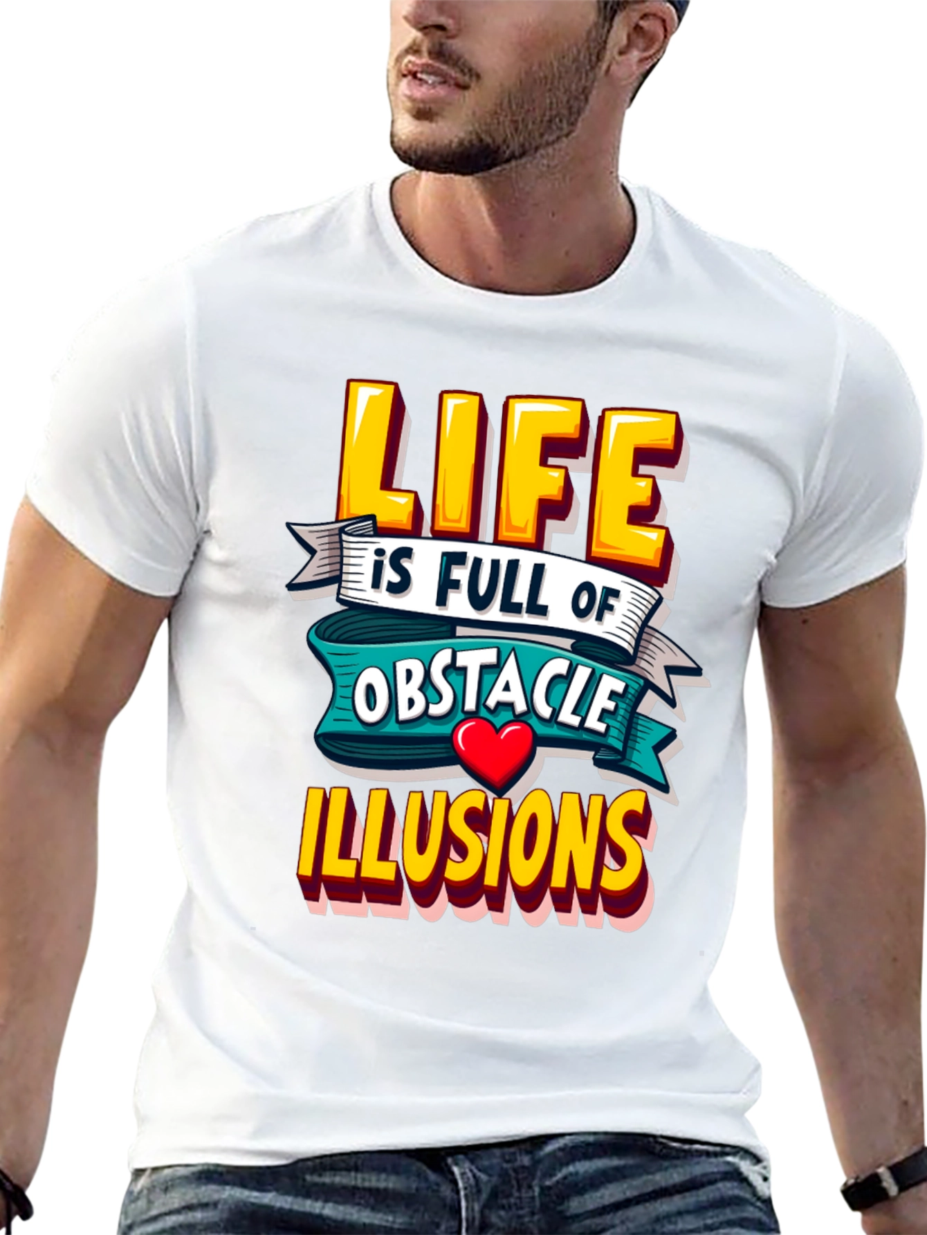 Black Life Obstacle Illusions Graphic Tee view 13