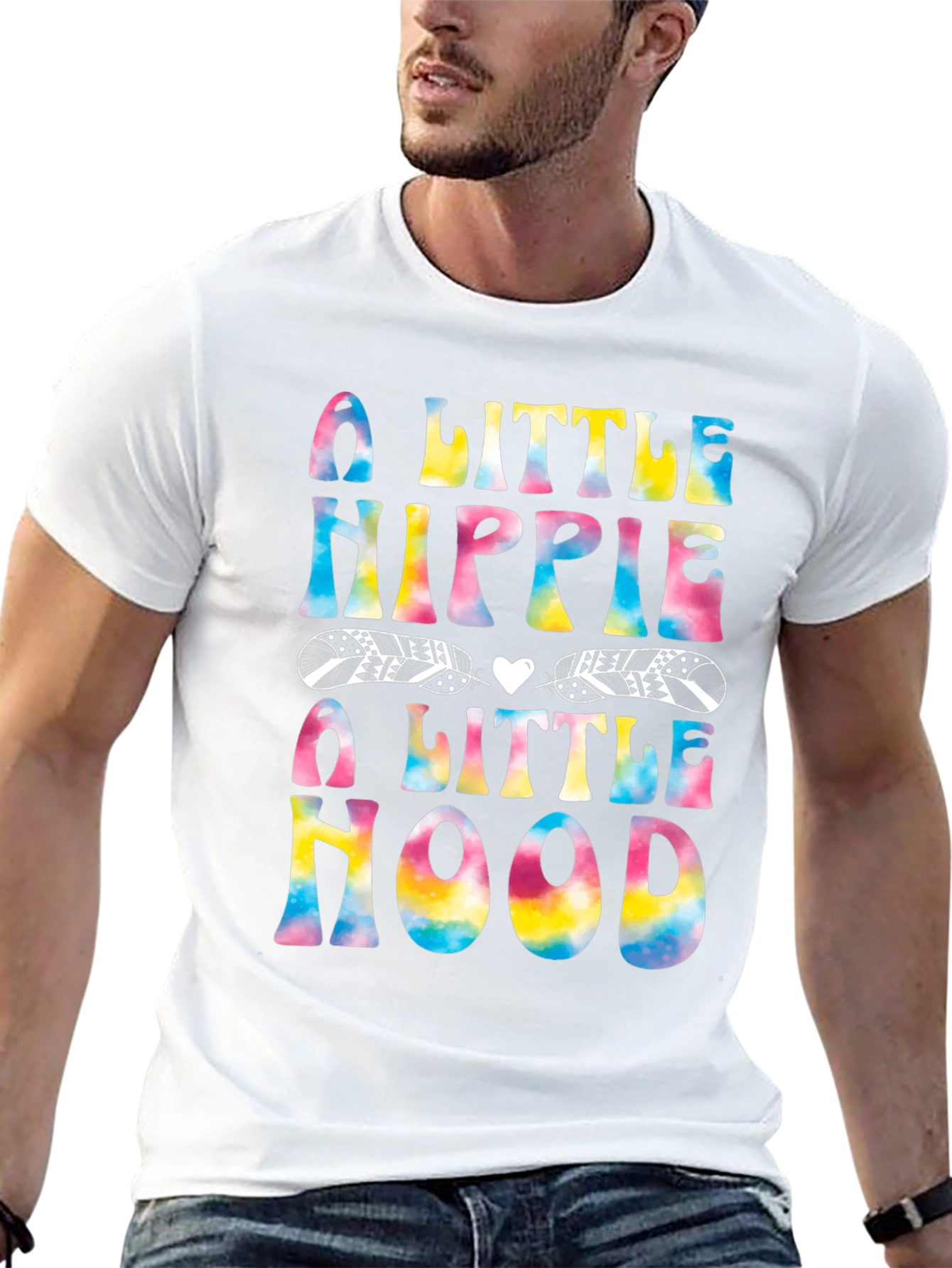 Black A Little Hippie A Little Hood T-Shirt view 13
