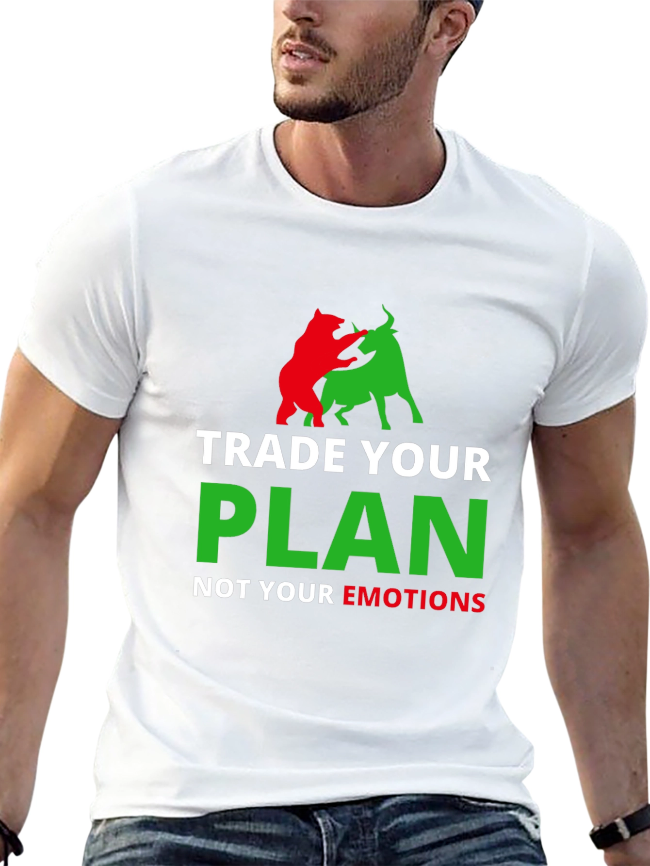 Black Trade Your Plan Not Your Emotions T-Shirt view 13
