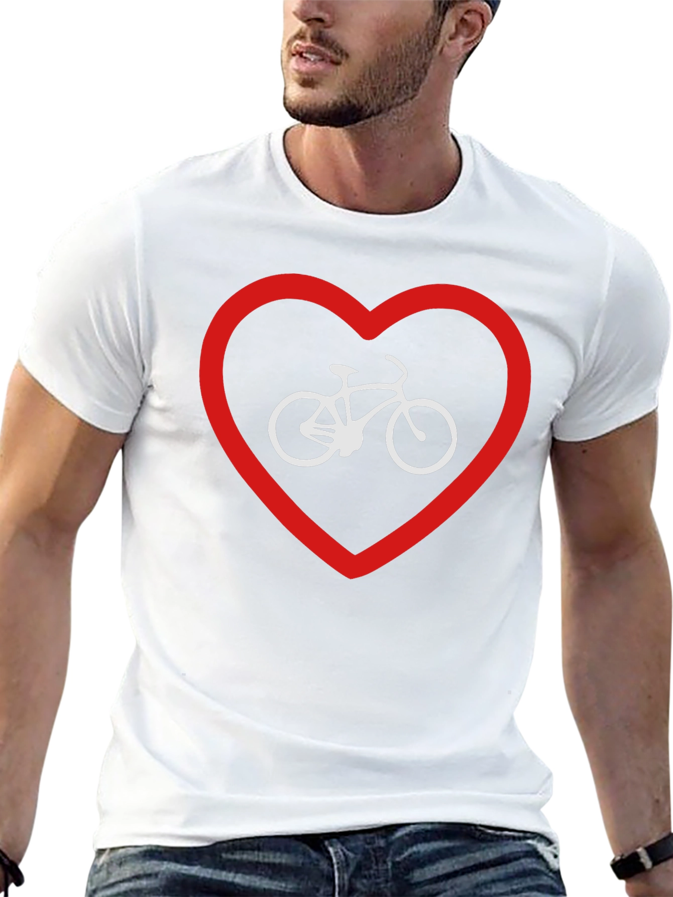 Black Bike Love Graphic Tee - Black Cotton Blend view 13