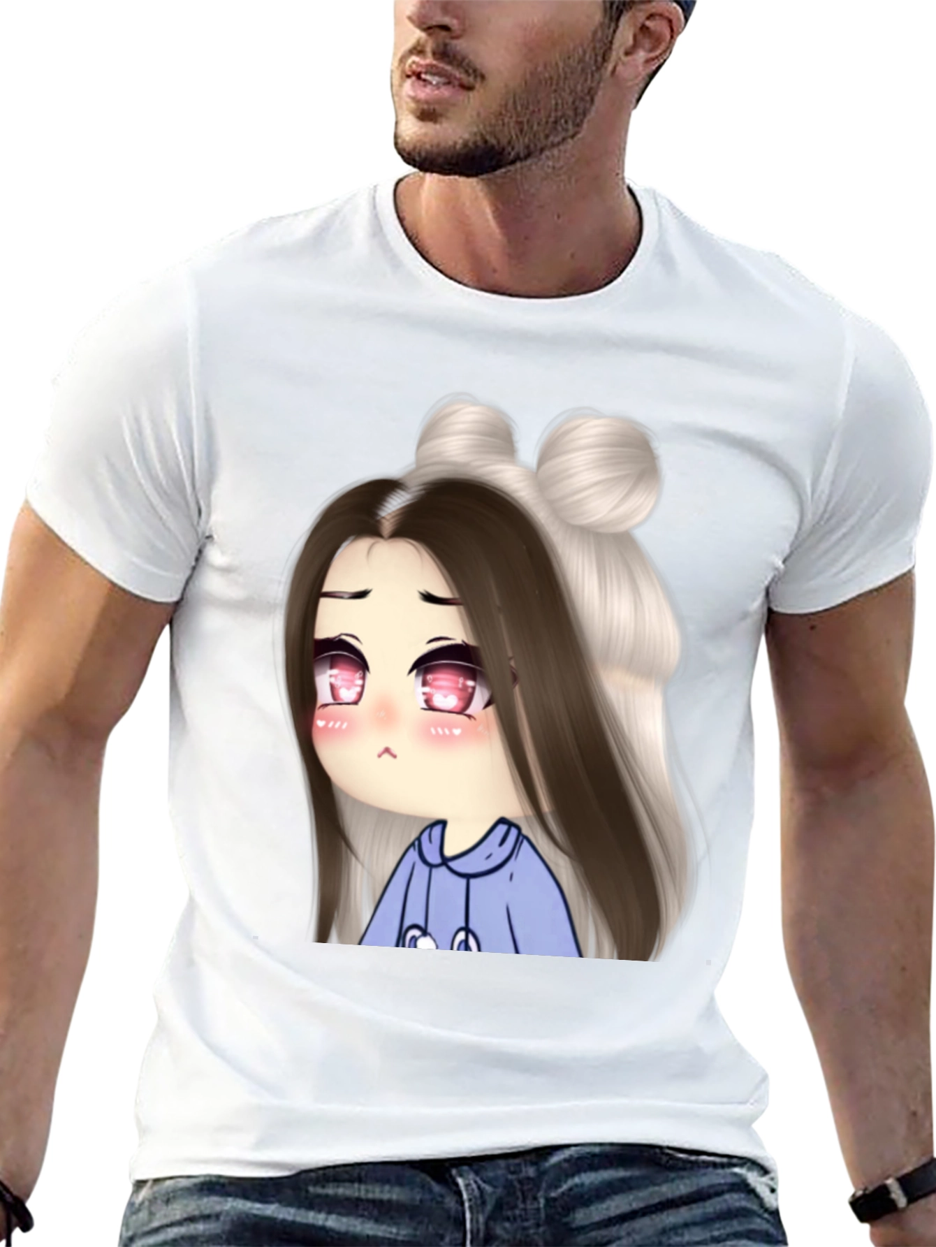 Black Anime Girl Graphic Tee - Unique Design view 13