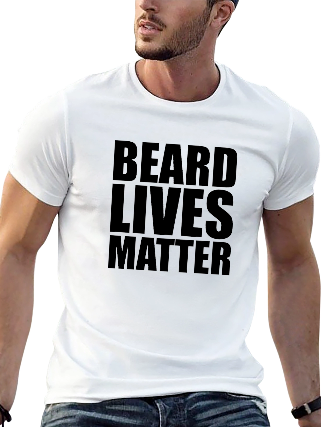 Black Beard Lives Matter Black Graphic Tee view 13