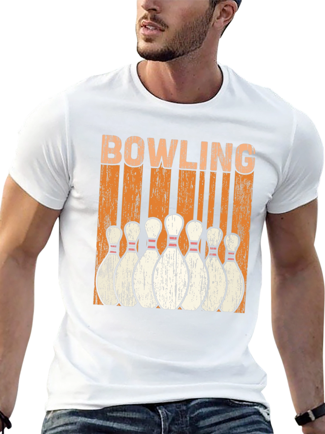 Black Bowling Pins Graphic T-Shirt view 13