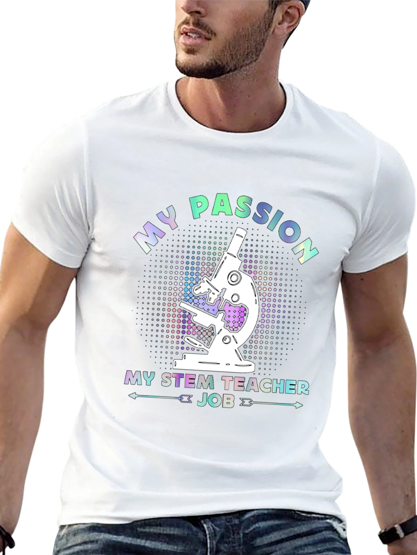 Black STEM Teacher Passion T-Shirt view 13