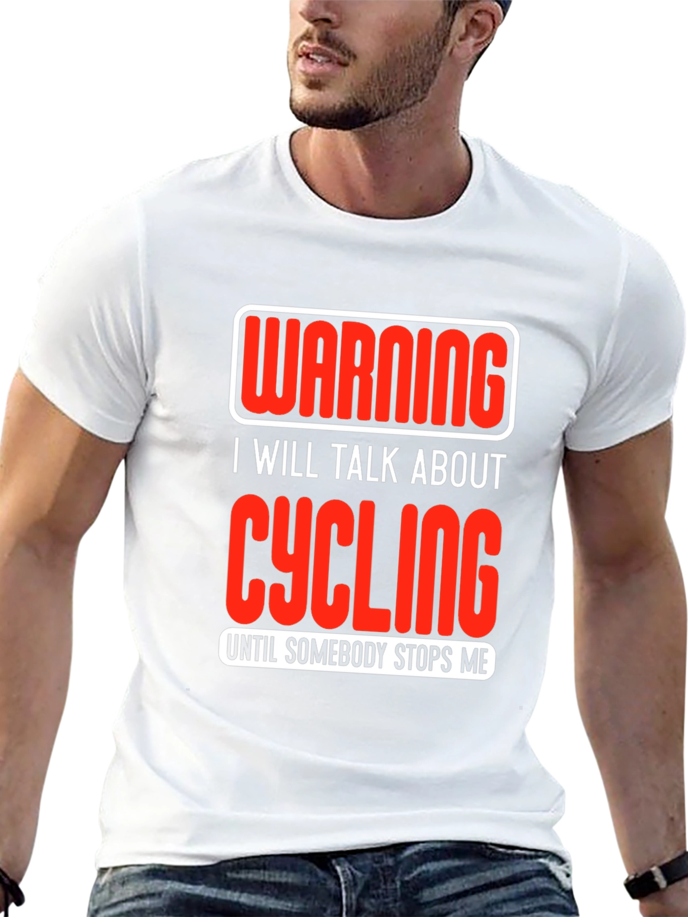 Black Cycling Enthusiast T-Shirt - Warning I Will Talk About Cycling view 13