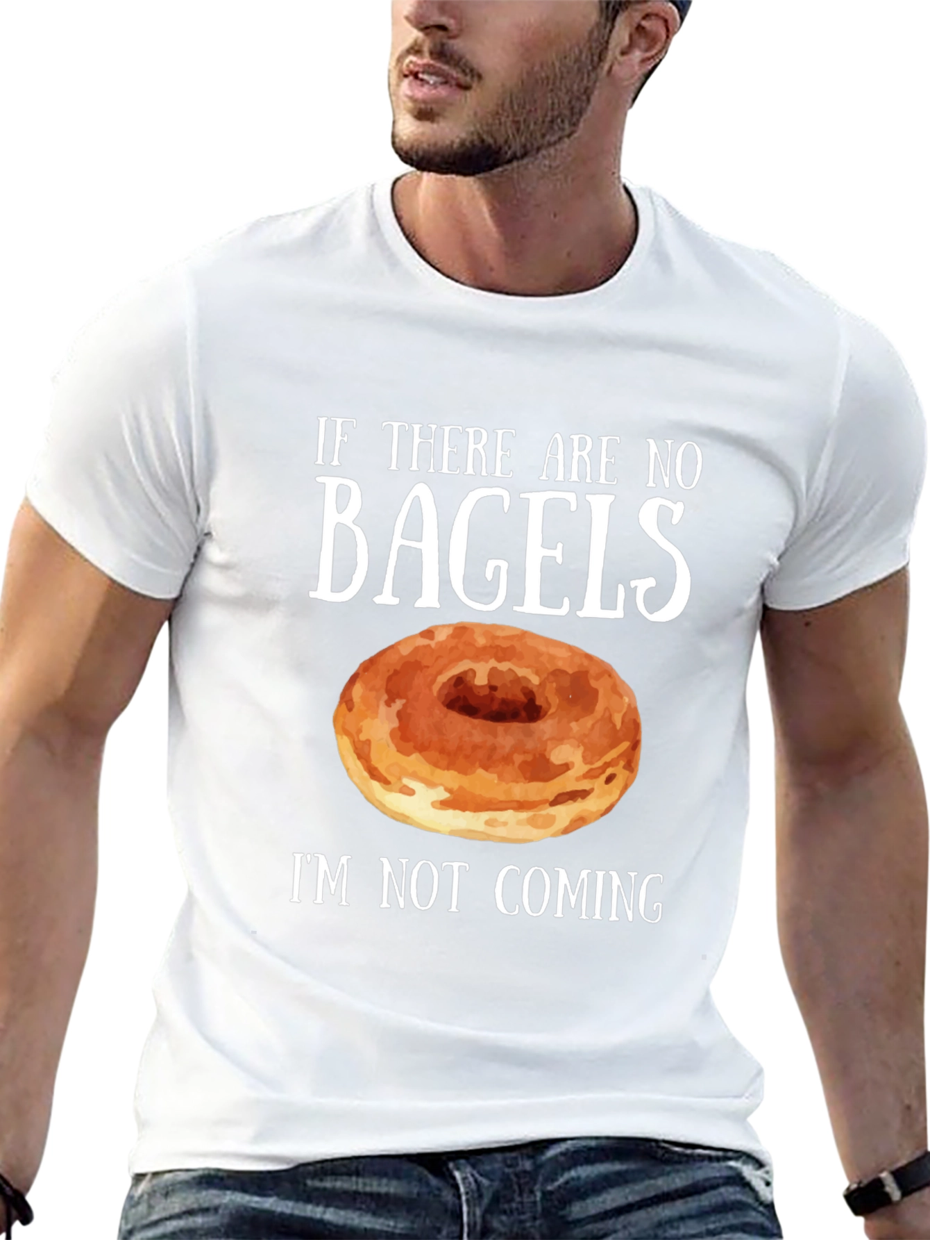 Black Funny Bagel Lover T-Shirt view 13