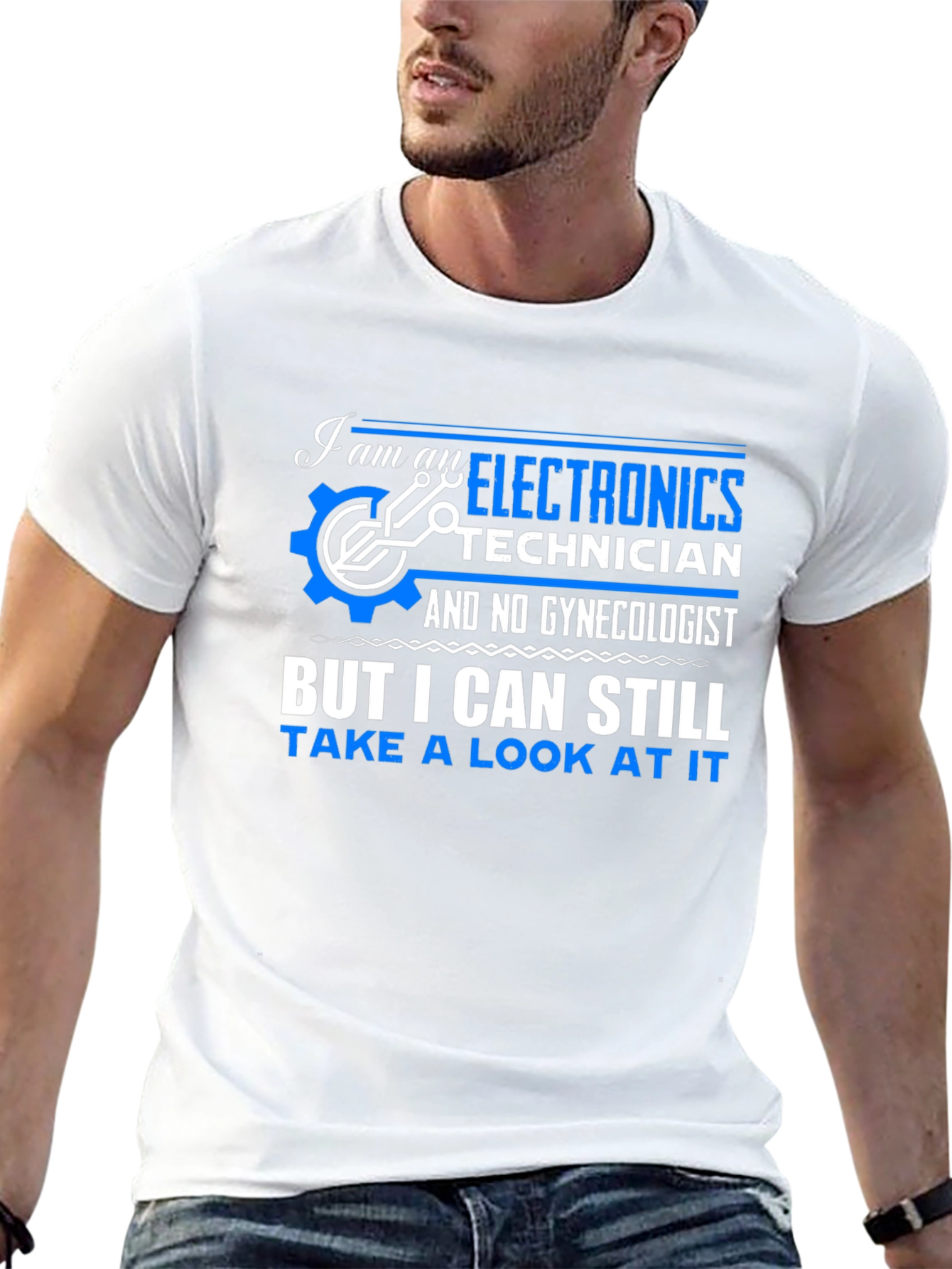 Black Electronics Technician T-Shirt view 13